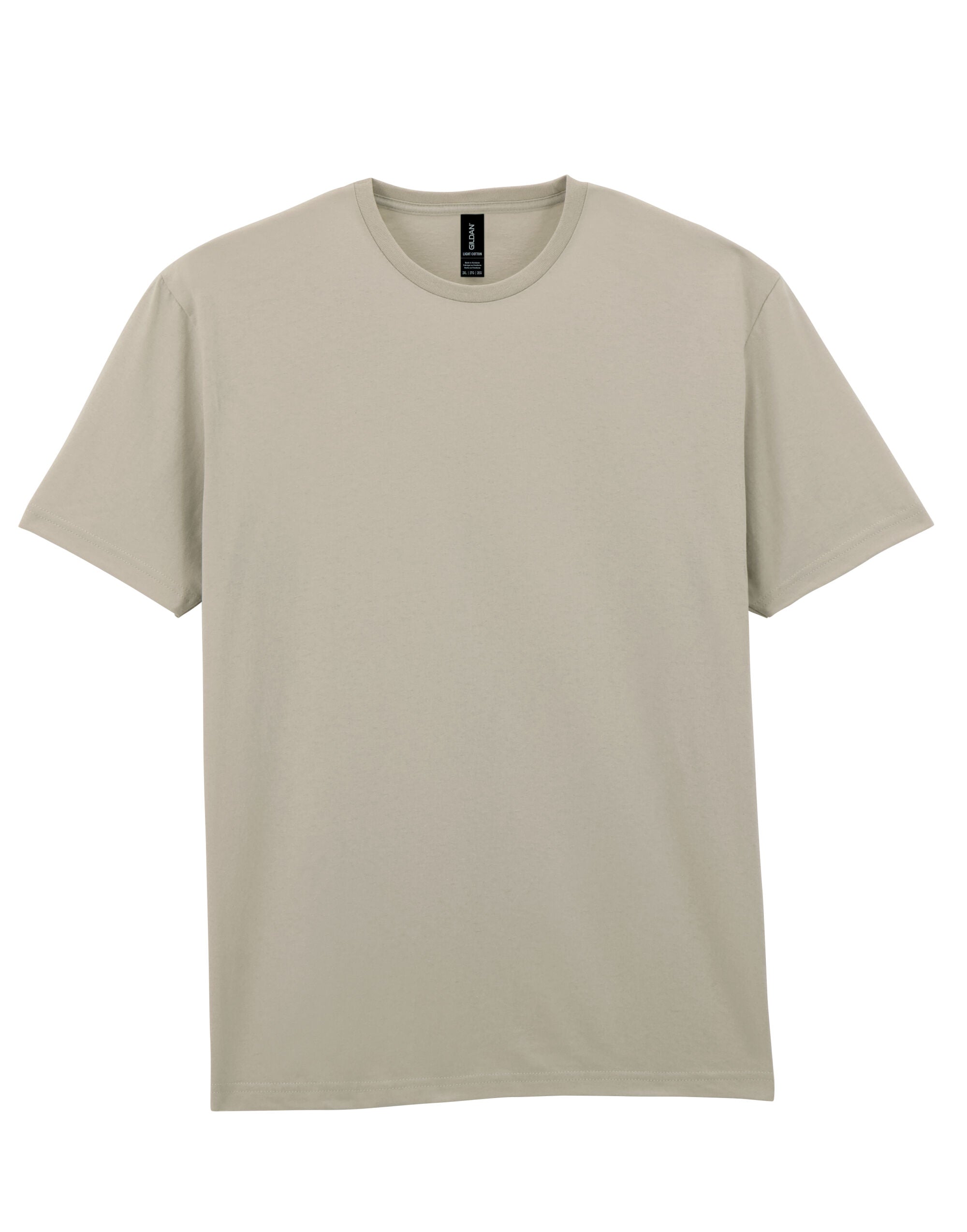 Gildan Light Cotton Adult T Shirt 3000 - Sand - Customisable T-Shirts
