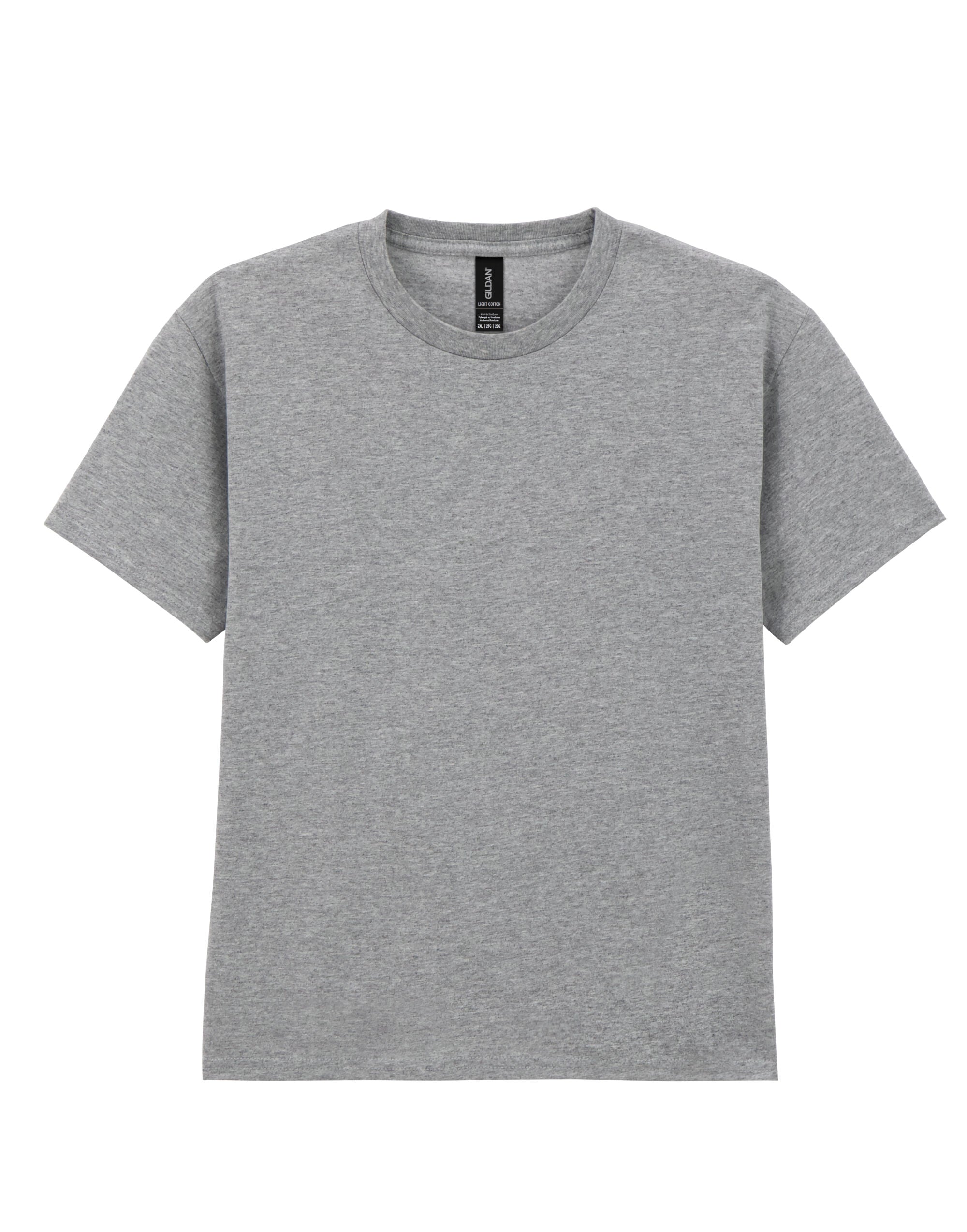Gildan Light Cotton Youth T Shirt 3000B - Sport Grey - Customisable T-Shirts