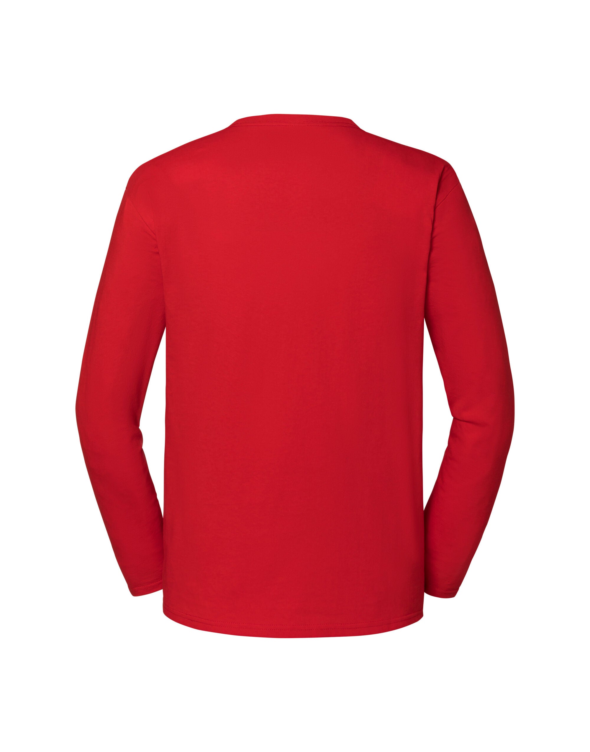 Fruit of the Loom Mens Iconic 195 Premium LS T 61360 - Red - Customisable T-Shirts