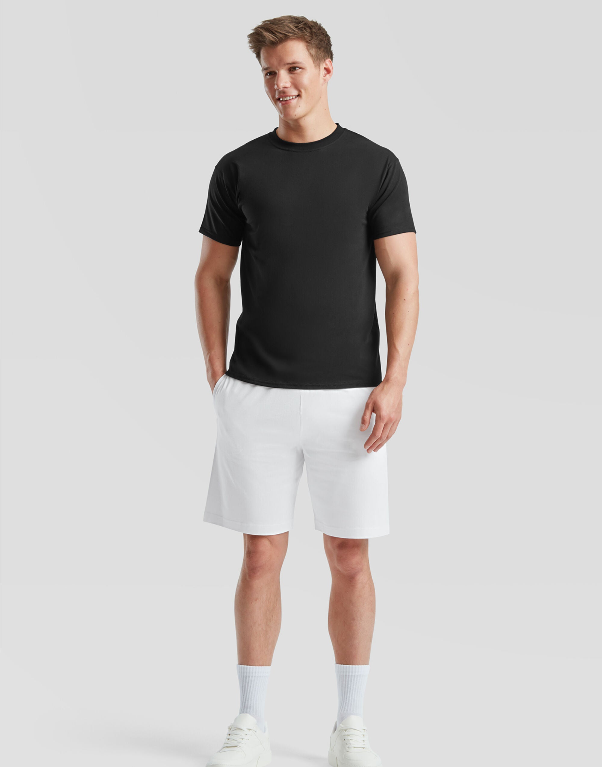 Fruit of the Loom Iconic Jersey Shorts 64052 - White - Customisable Shorts