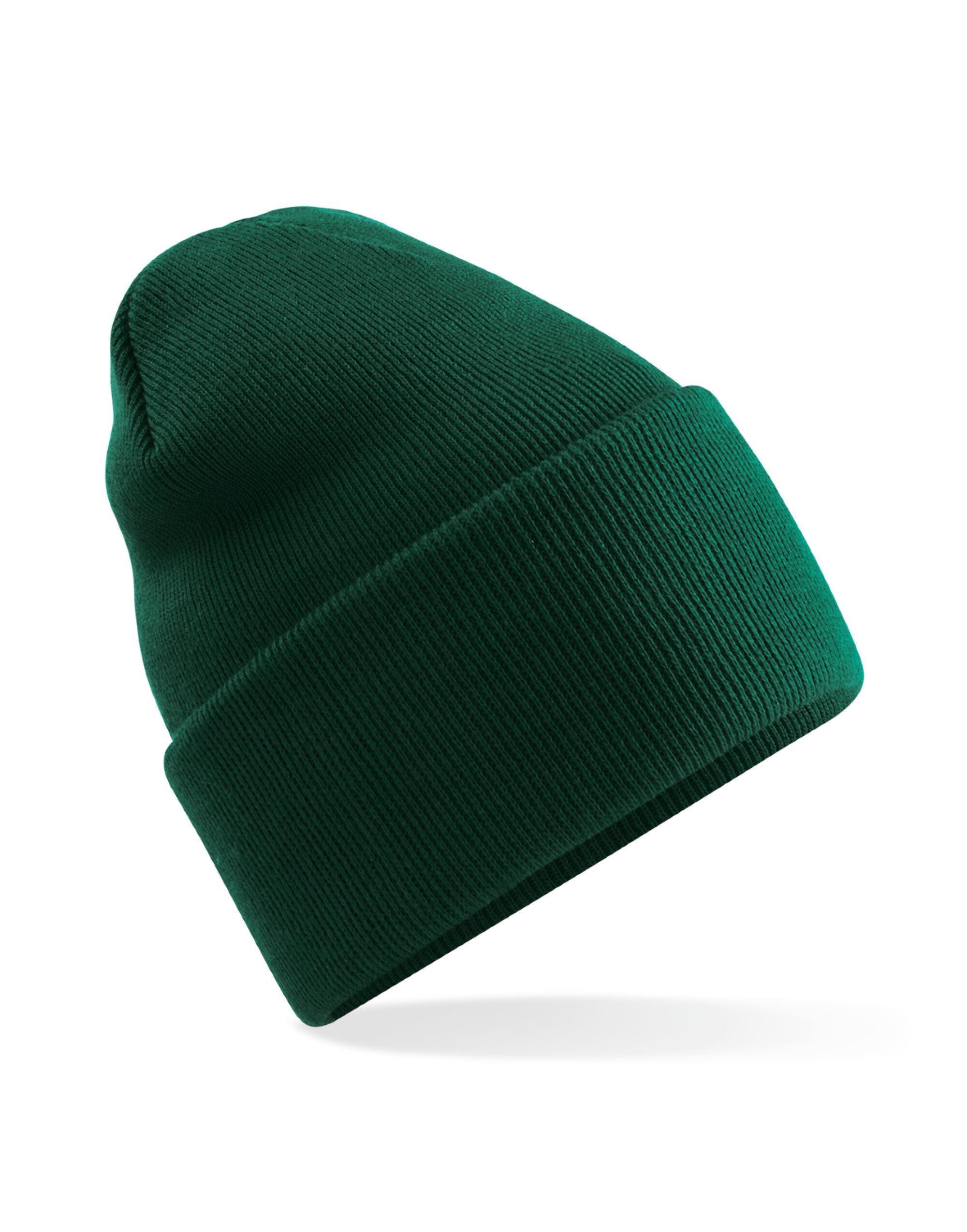 Beechfield Original Deep Cuffed Beanie B40R - Bottle Green O S - Customisable Beanies