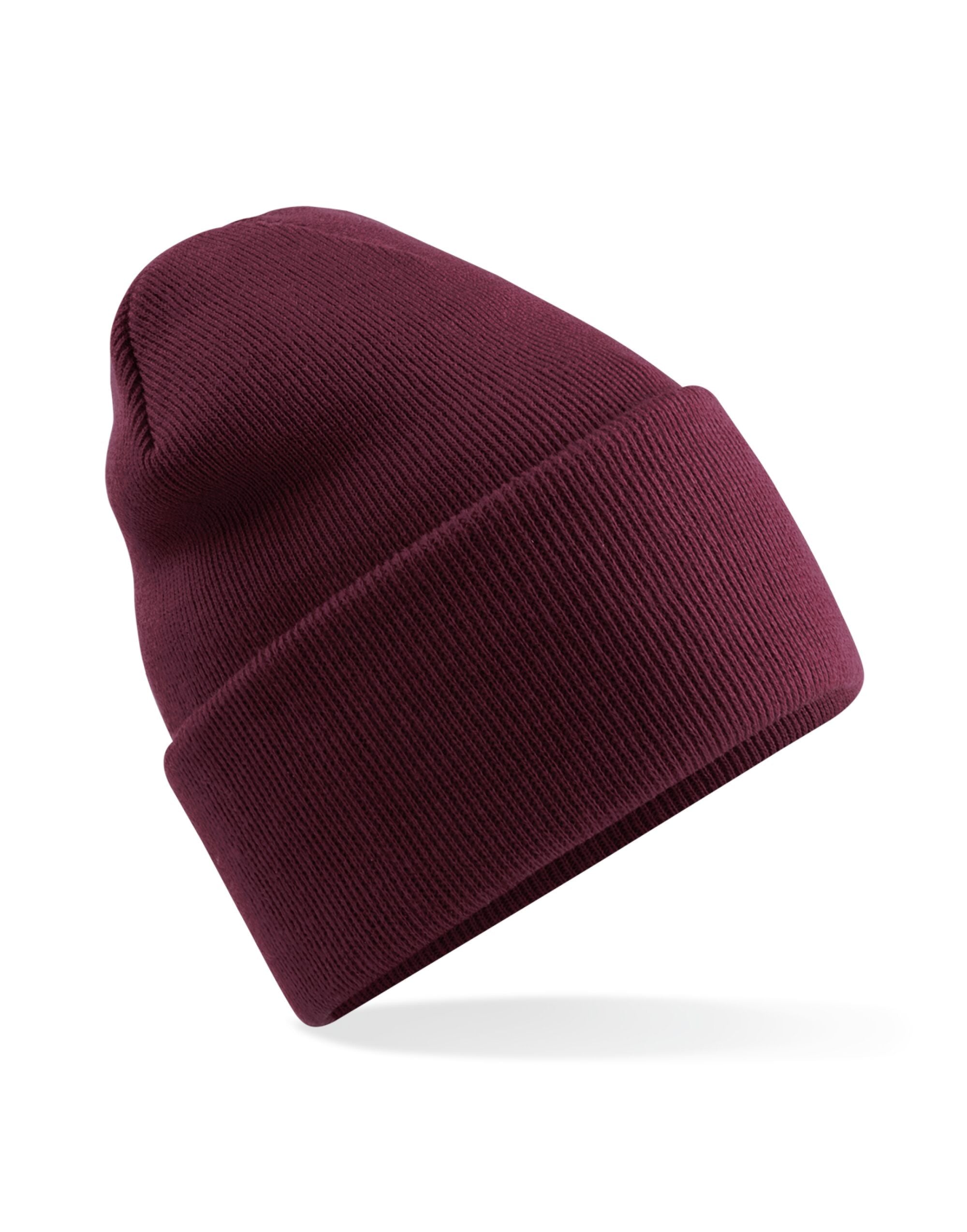 Beechfield Original Deep Cuffed Beanie B40R - Burgundy O S - Customisable Beanies
