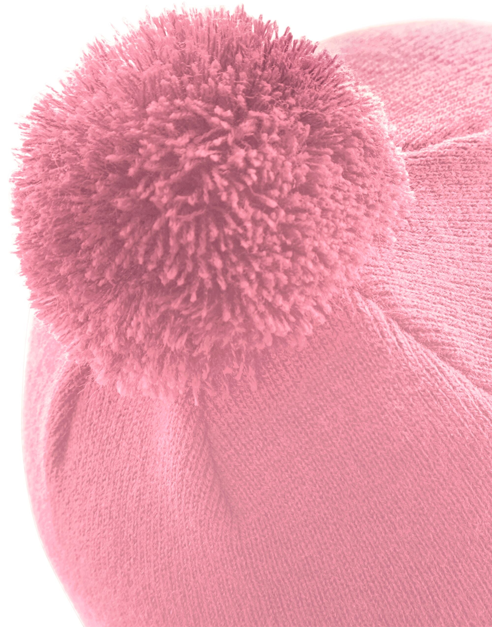 Beechfield Junior Original Pompom Beanie B426B - Dusky Pink O S - Customisable Beanies