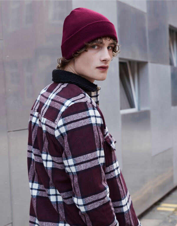 Beechfield Recycled Original Cuff Beanie B45R - Graphite O S - Customisable Beanies