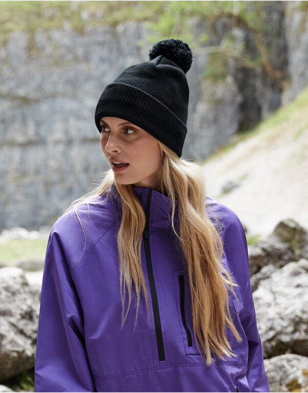 Beechfield Water Repellent Thermal Beany B502 - Black O S - Customisable Beanies