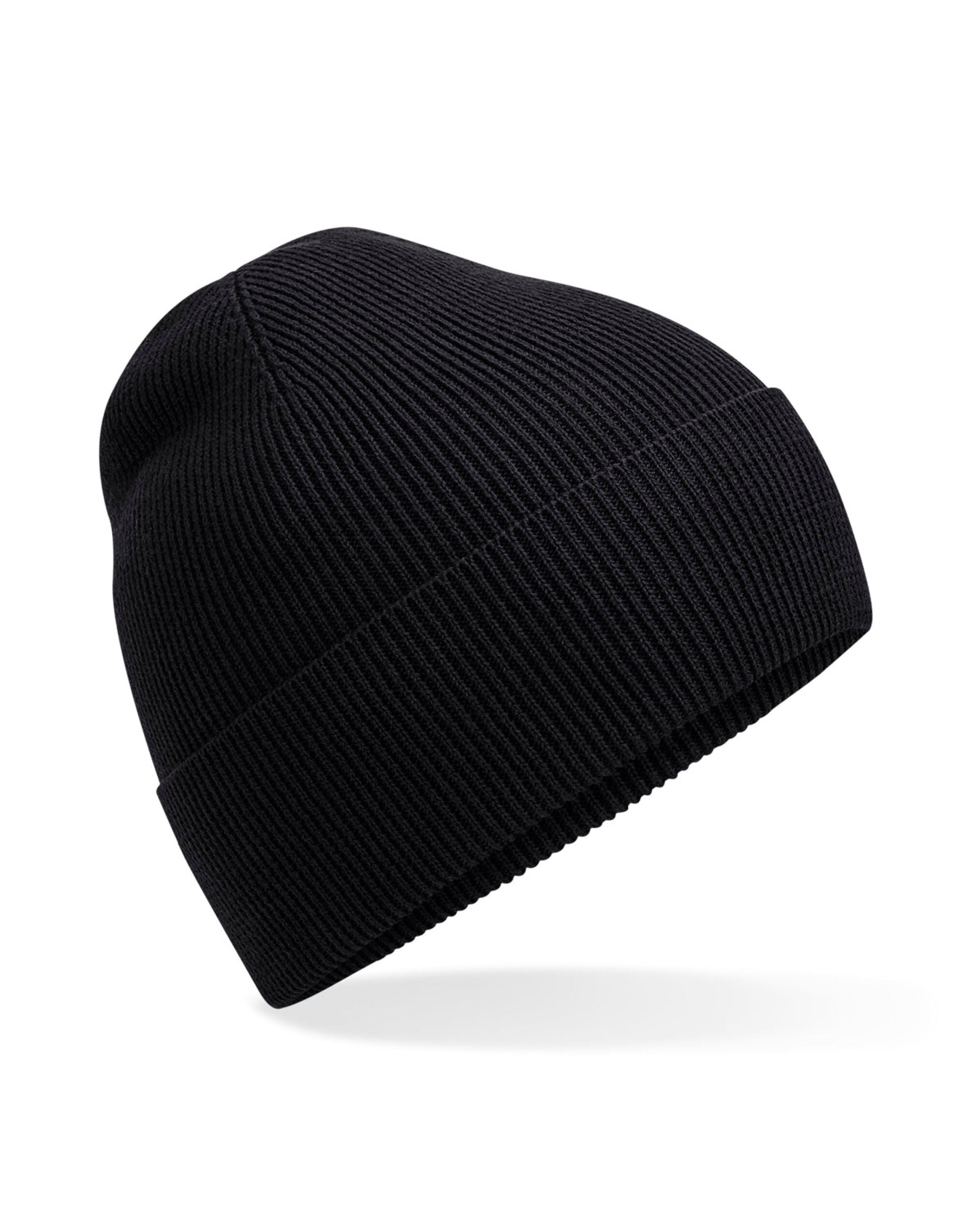 Beechfield Organic Cotton Fine Knit Bean B51N - Black O S - Customisable Beanies