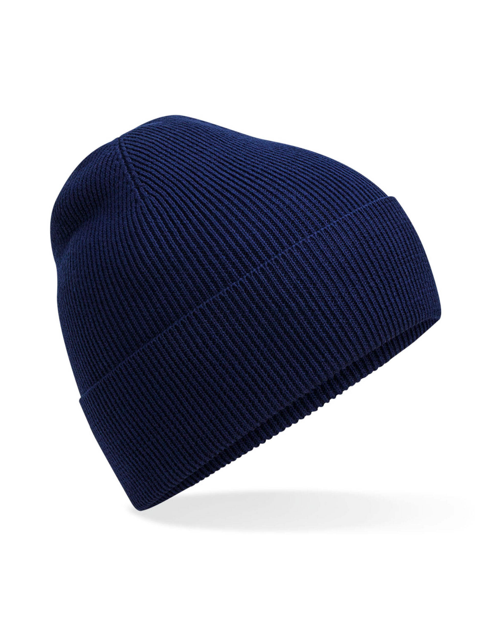 Beechfield Organic Cotton Fine Knit Bean B51N - Oxford Navy O S - Customisable Beanies
