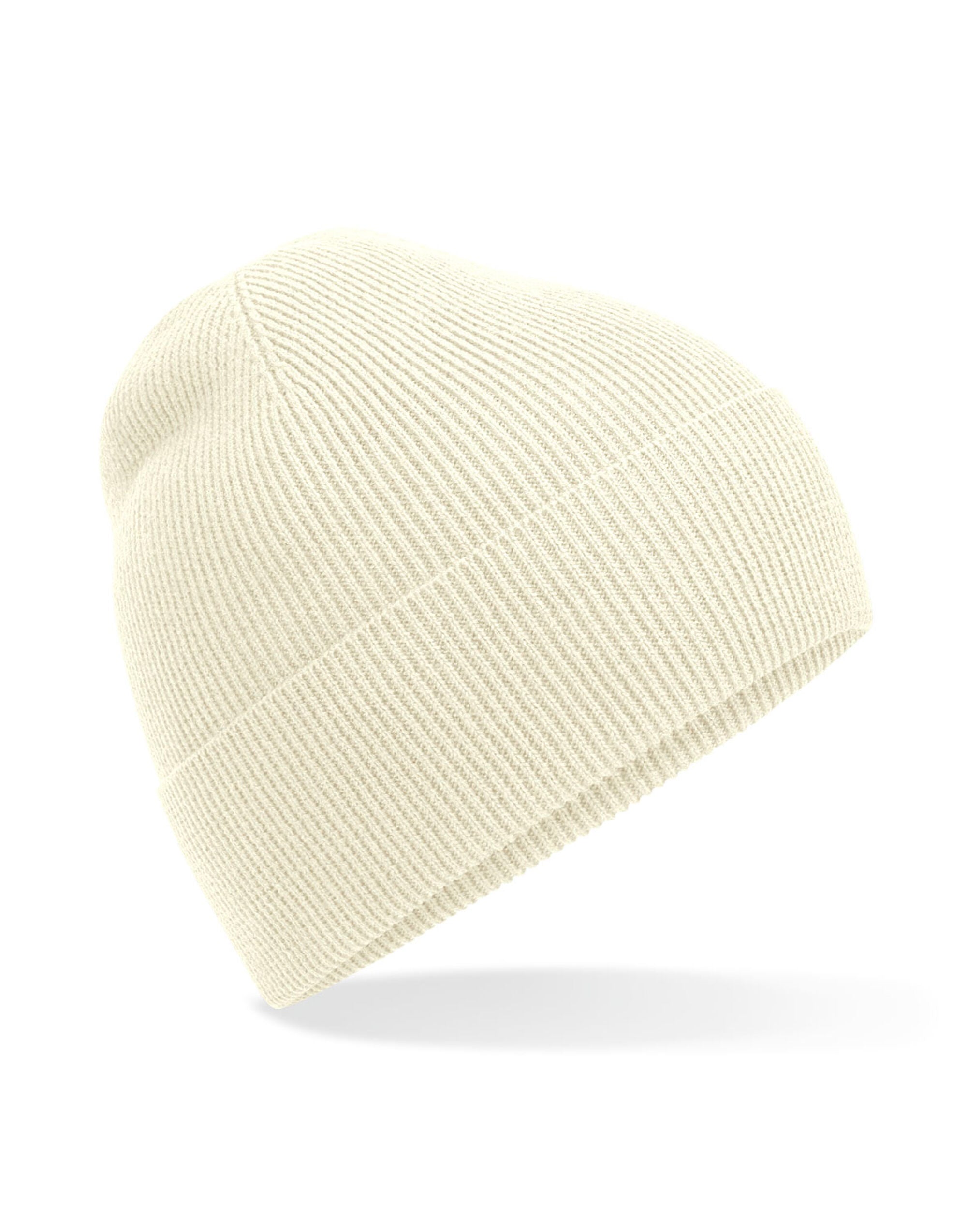 Beechfield Organic Cotton Fine Knit Bean B51N - Sand O S - Customisable Beanies