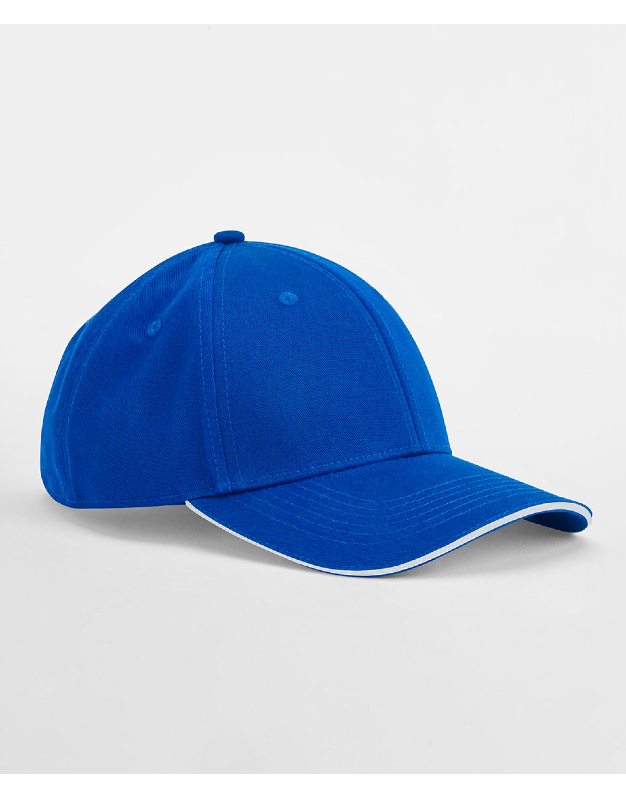 Beechfield EA Org 6 Panel Cap SWich Peak B820C - Bright Royal White O S - Customisable Caps
