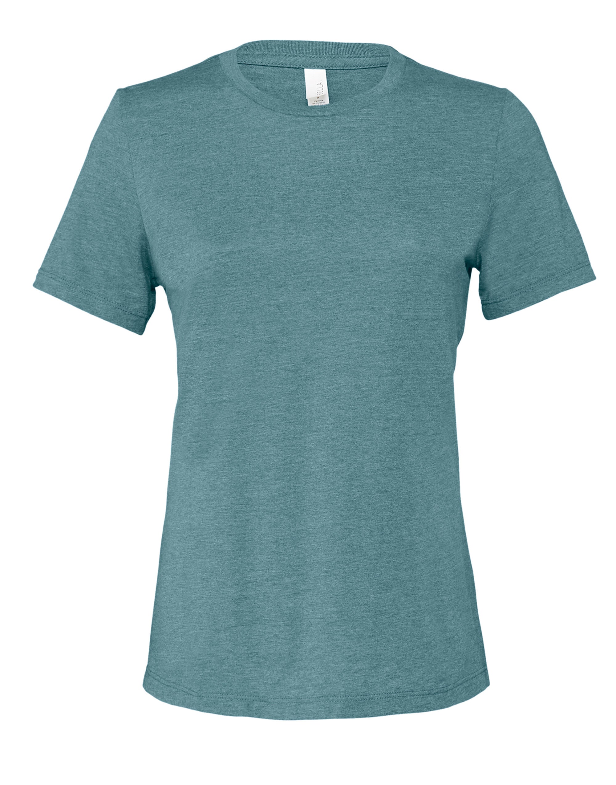 Bella Womens Relaxed Heather Jersey SS T BE6400CVC - Heather Deep Teal - Customisable T-Shirts