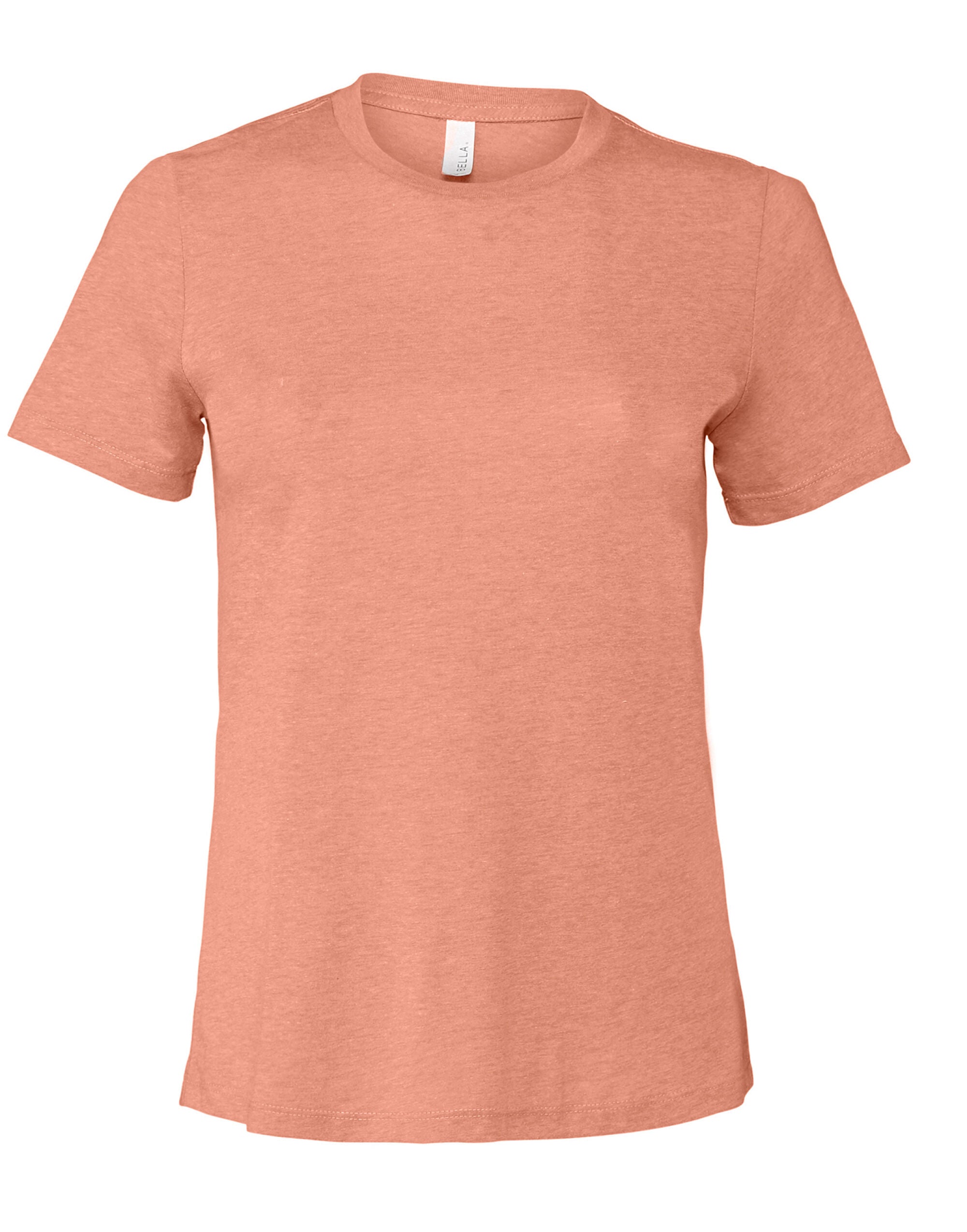 Bella Womens Relaxed Heather Jersey SS T BE6400CVC - Heather Sunset - Customisable T-Shirts