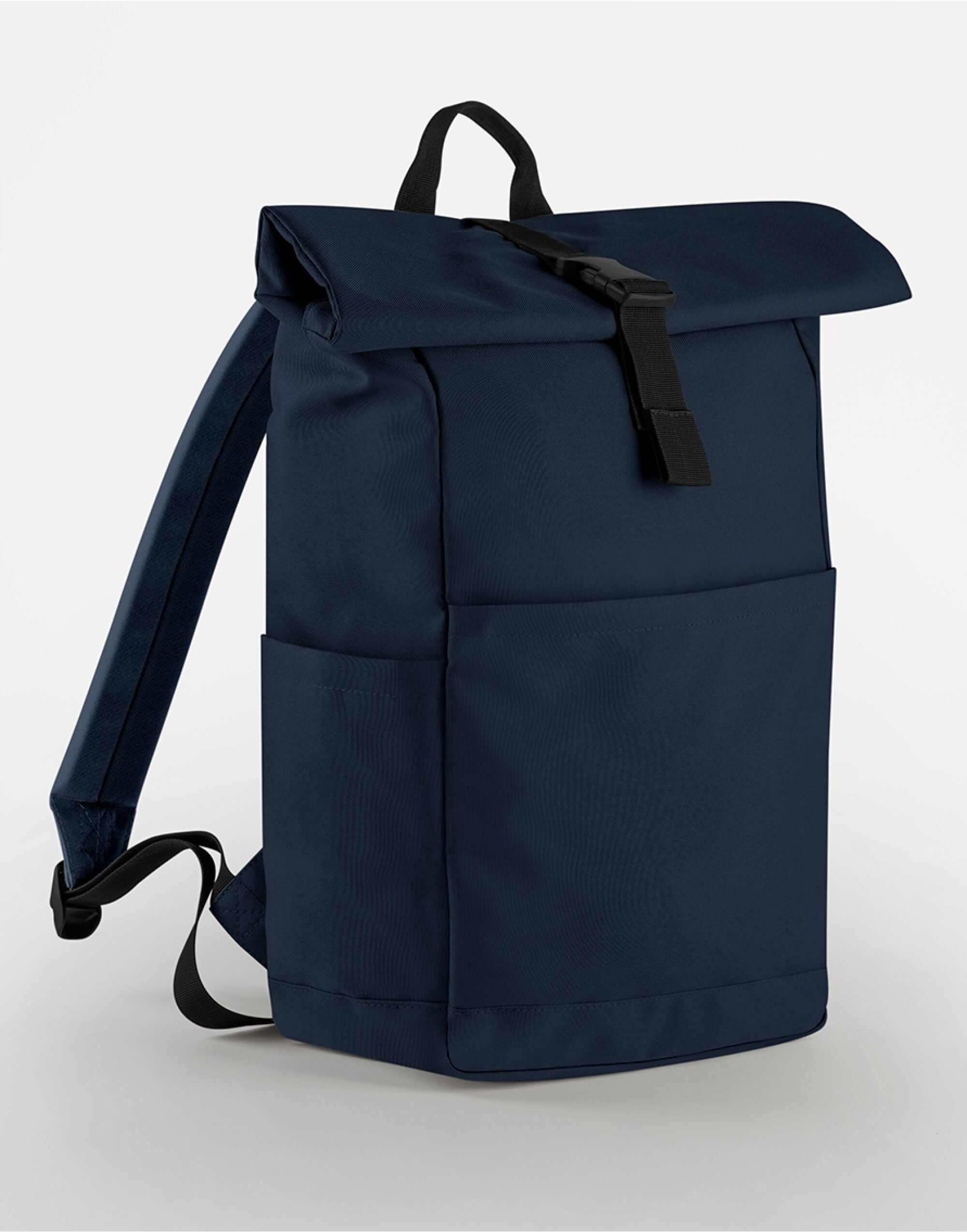 Bagbase Premium Recycled RollTop Backpk BG186 - Navy O S - Customisable Bags
