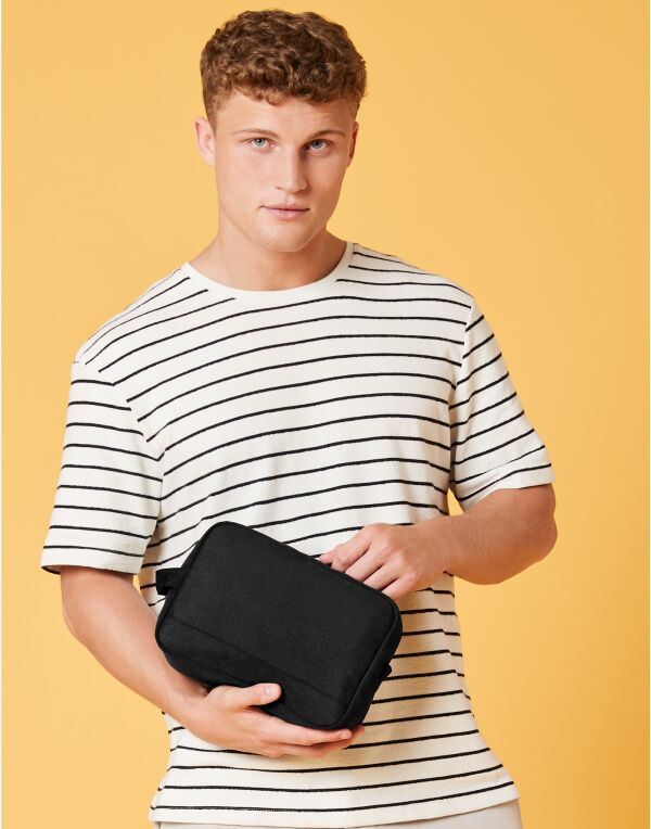 Bagbase Recycled Essentials Wash Bag BG277 - Pure Grey O S - Customisable Bags
