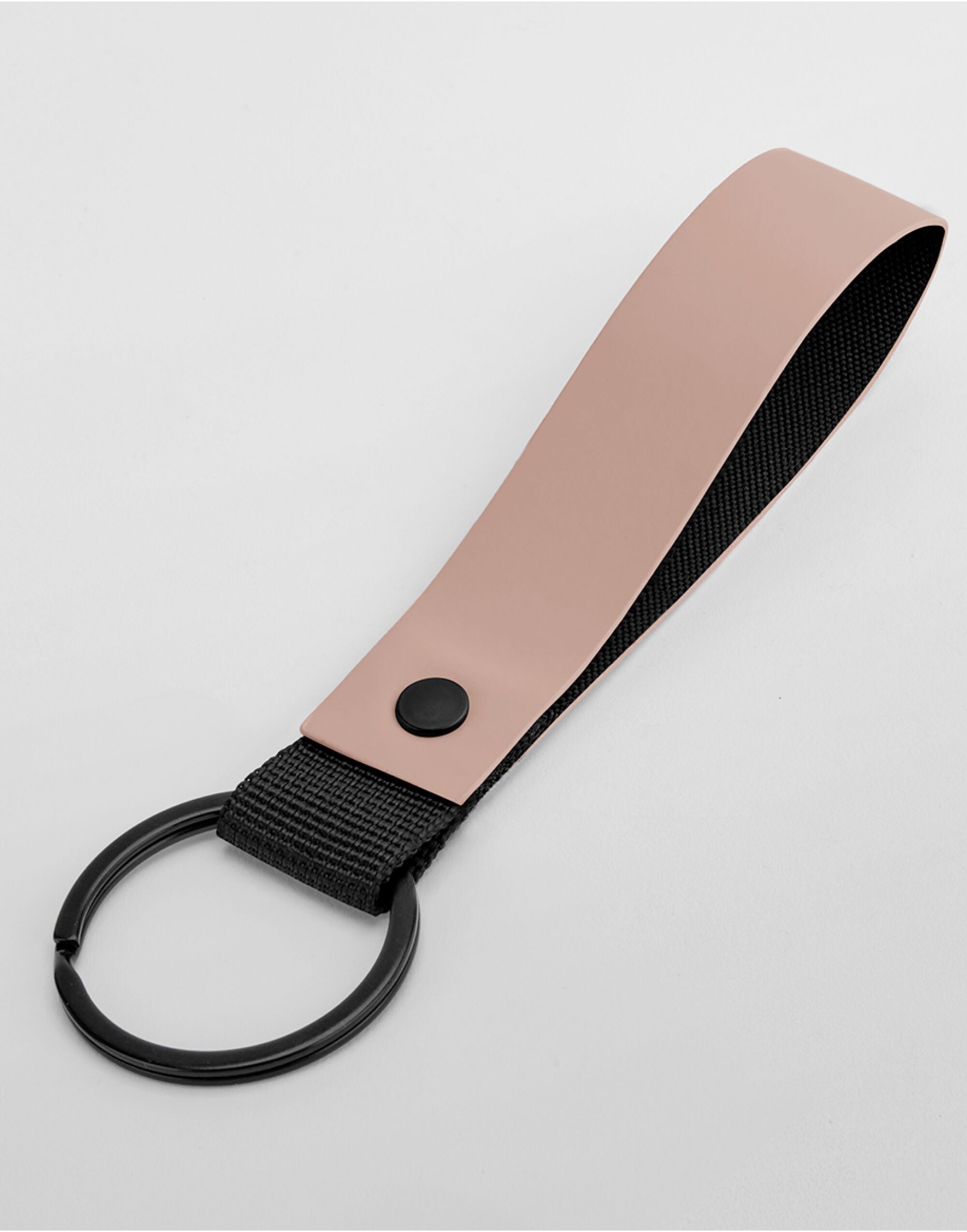 Bagbase Matte PU Keyring BG324 - Nude Pink O S - Customisable Keyrings