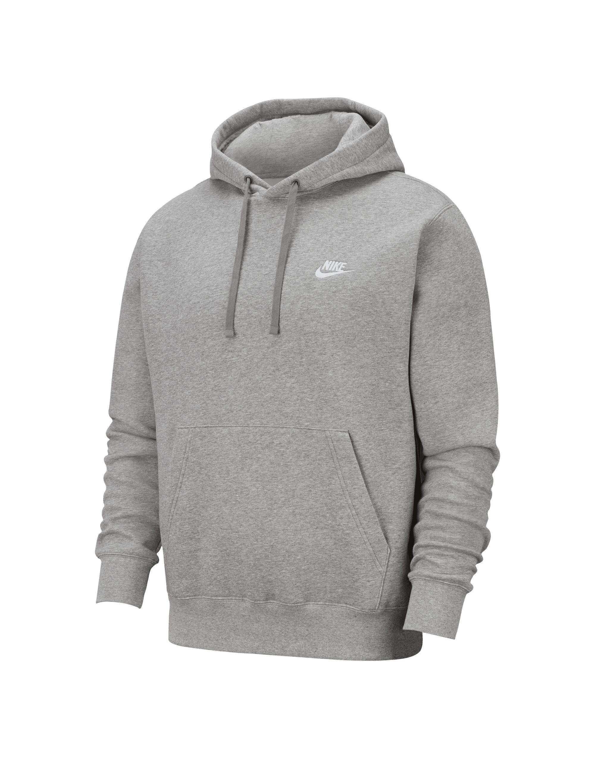 Nike Sportswear Club Hoodie BV2654 - Dark Grey Heather Matte Silver White - Customisable Hoodies