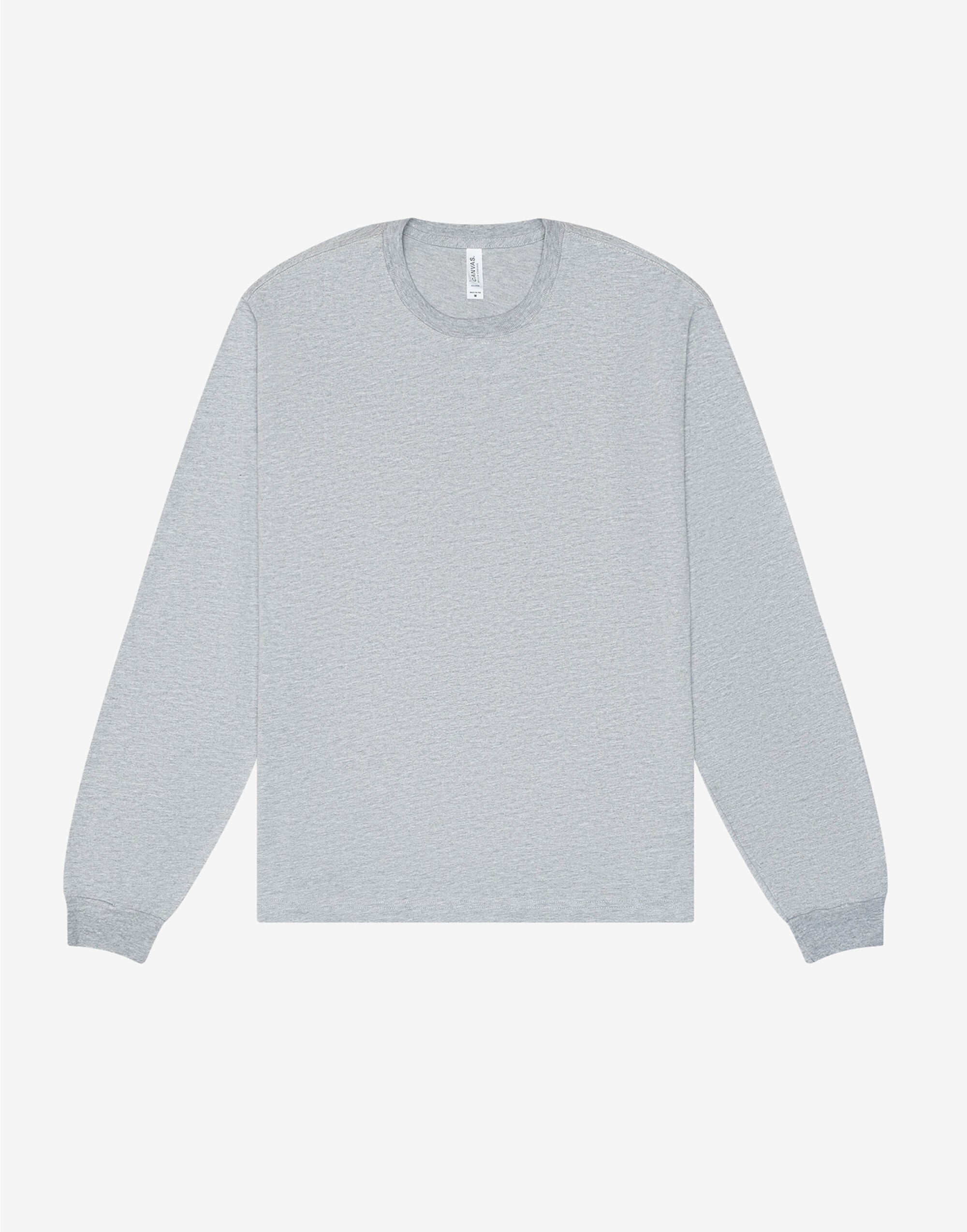 Bella + Canvas Unisex Heavy Boxy LS Tee CA3511 - Athletic Heather - Customisable