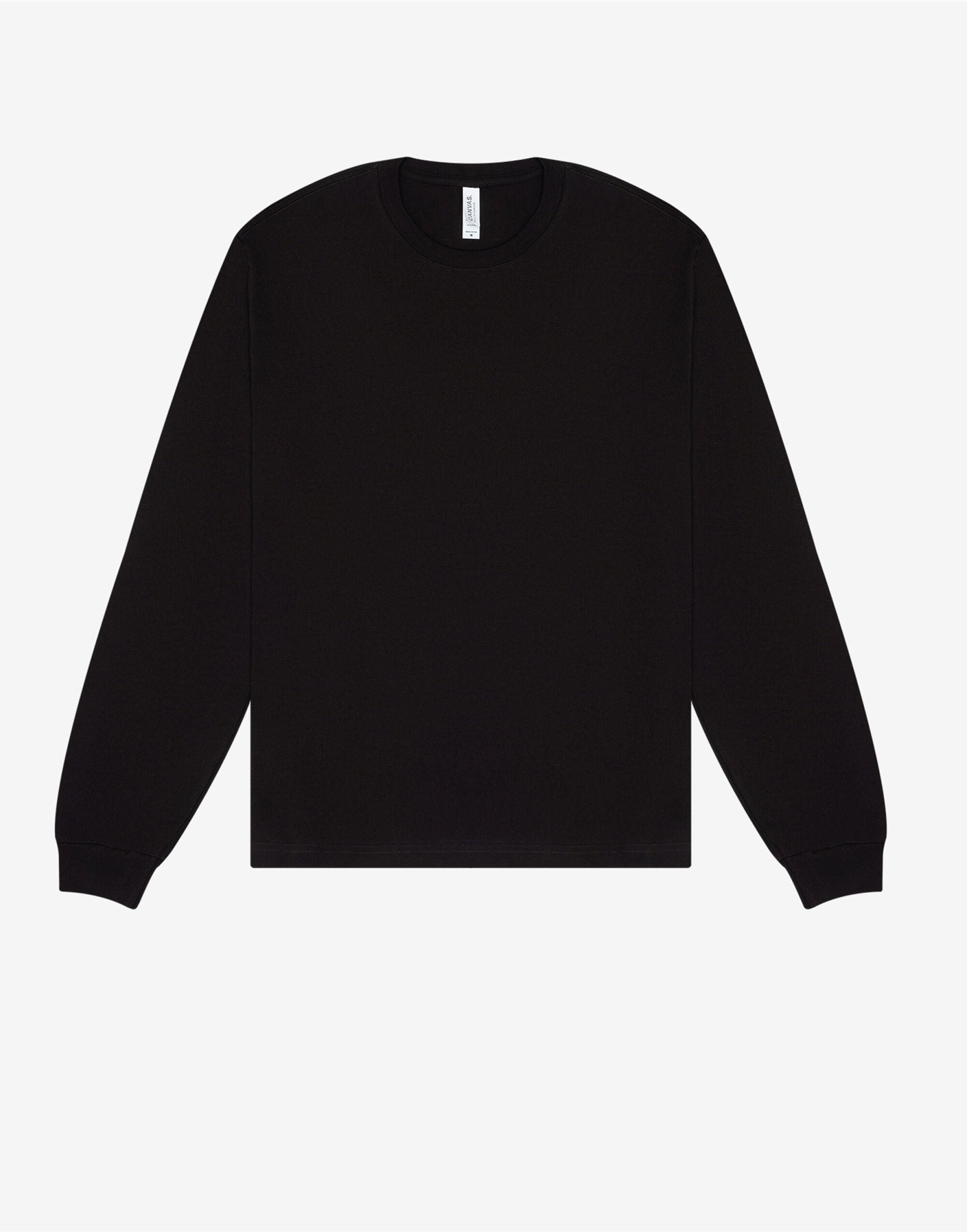 Bella + Canvas Unisex Heavy Boxy LS Tee CA3511 - Black - Customisable