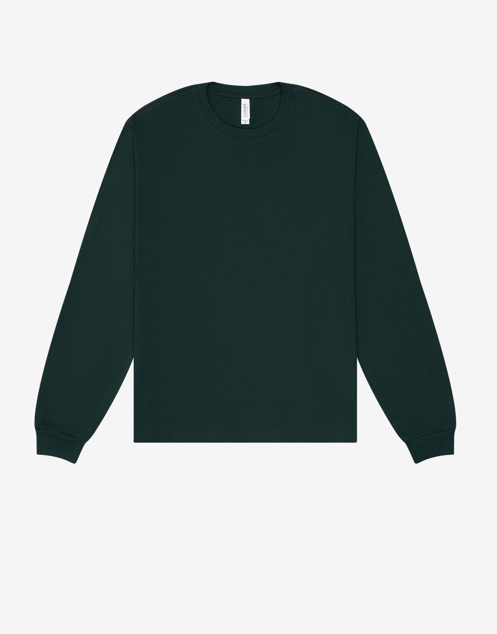 Bella + Canvas Unisex Heavy Boxy LS Tee CA3511 - Forest Green - Customisable