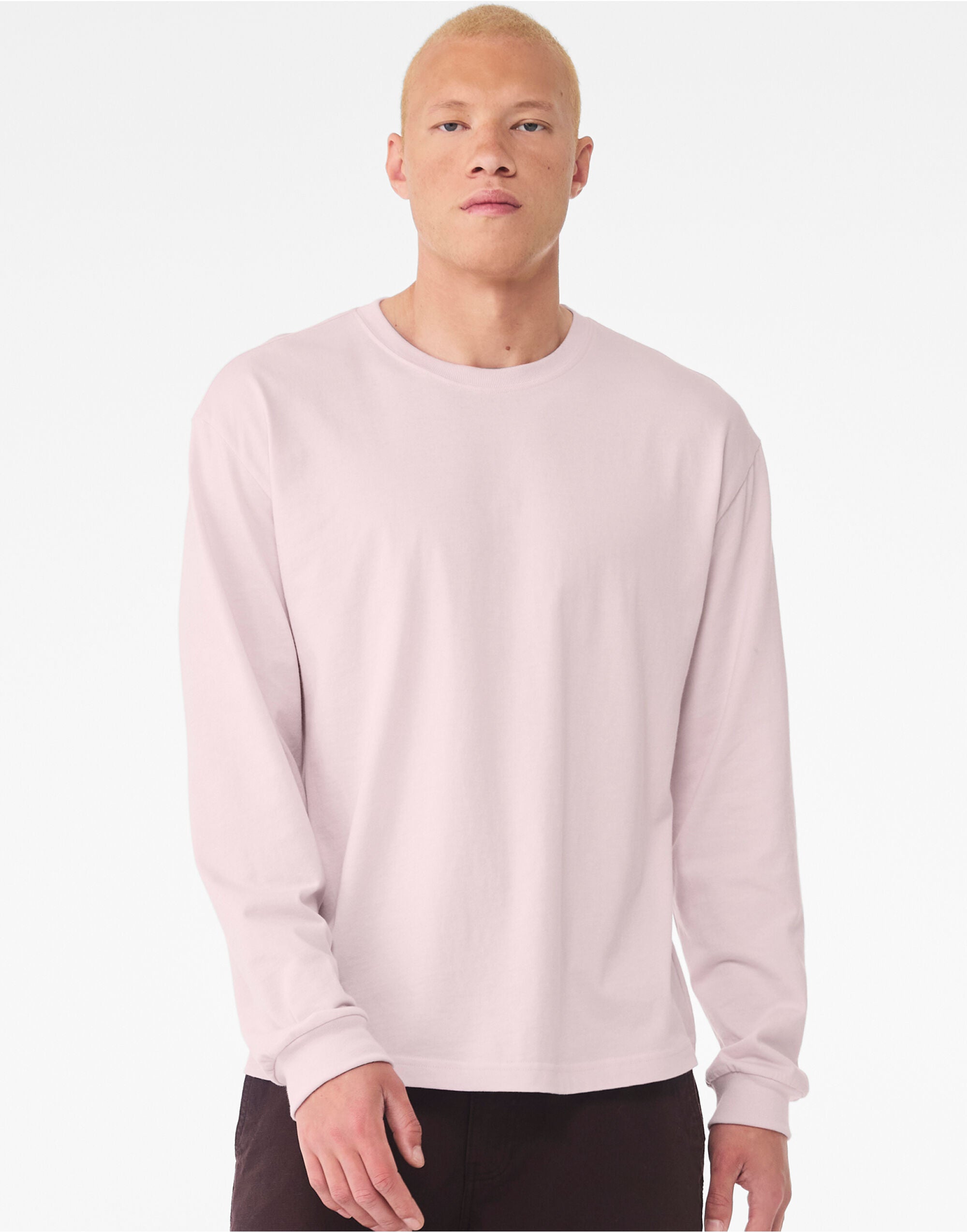 Bella + Canvas Unisex Heavy Boxy LS Tee CA3511 - Soft Pink - Customisable