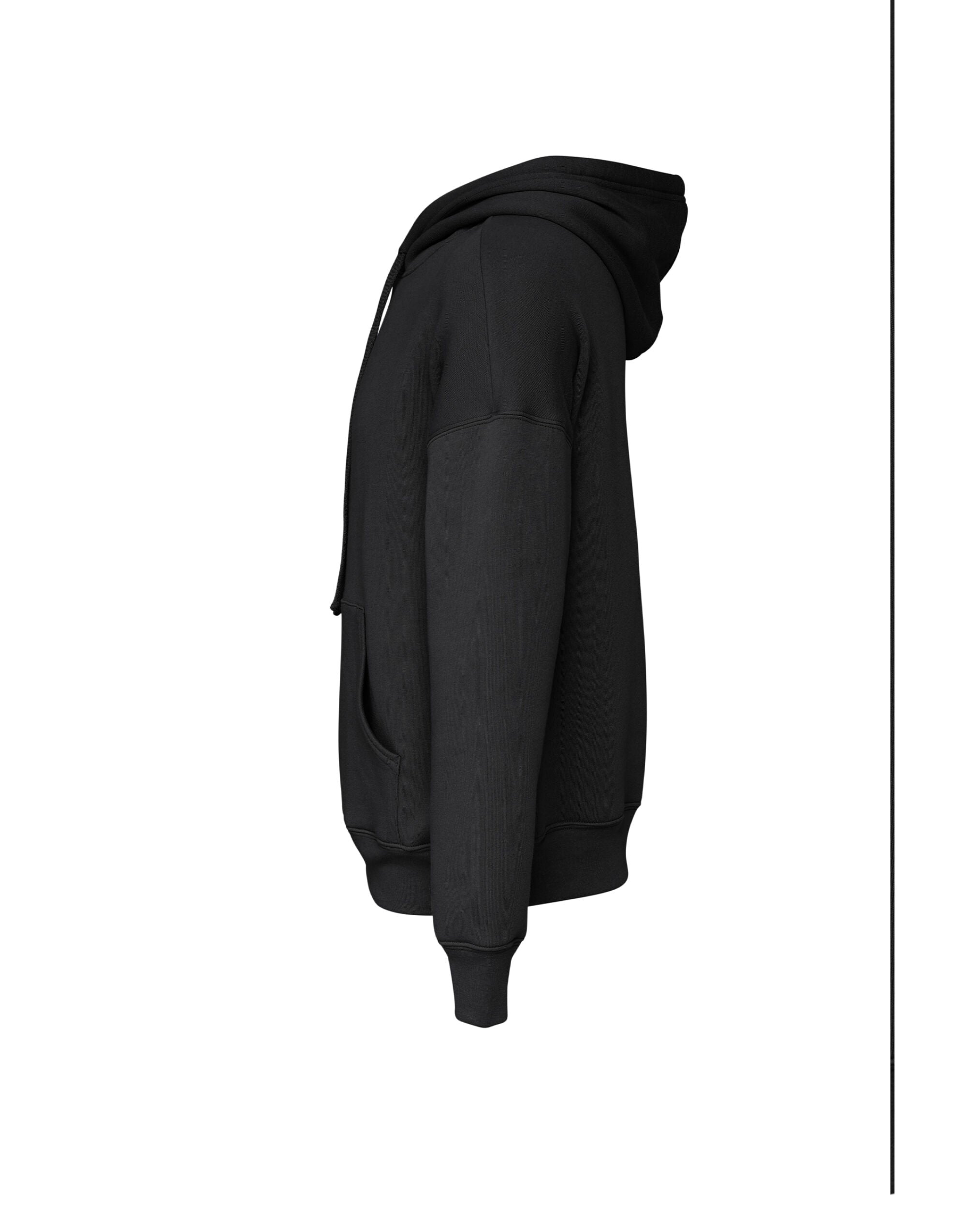Bella Canvas Sponge Fleece DTM Hoodie CA3729 - Black - Customisable Hoodies