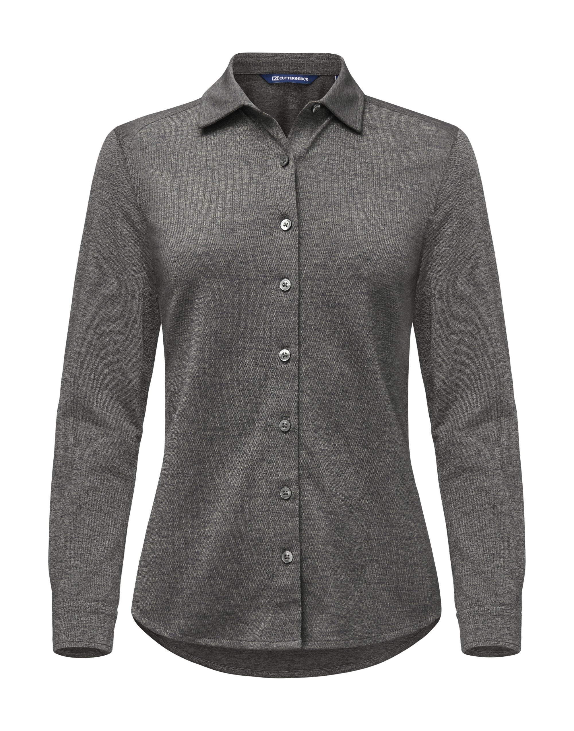 Cutter & Buck - Advantage Shirt Women - Anthracite Melange XS - Customisable Shirts & Blouses