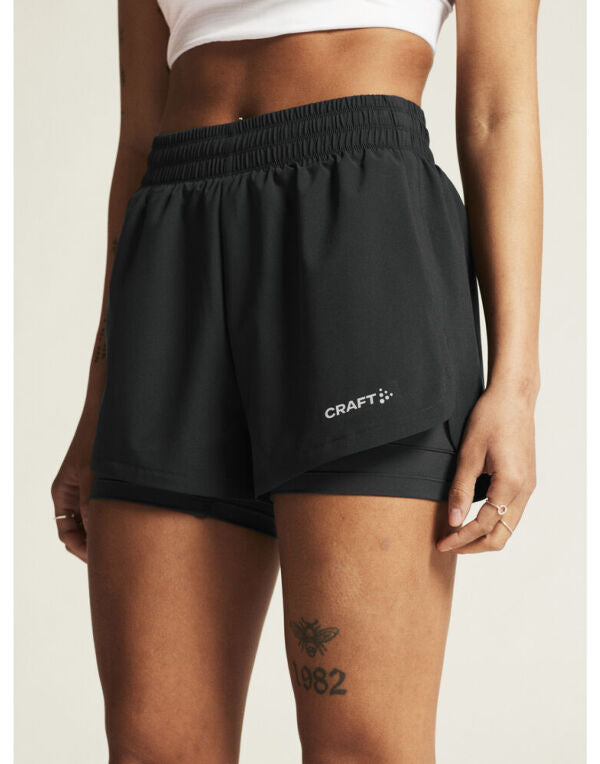 Craft Ladies ADV Essence 2-In-1 Shorts 2 CR1915946 - Black XS - Customisable Shorts