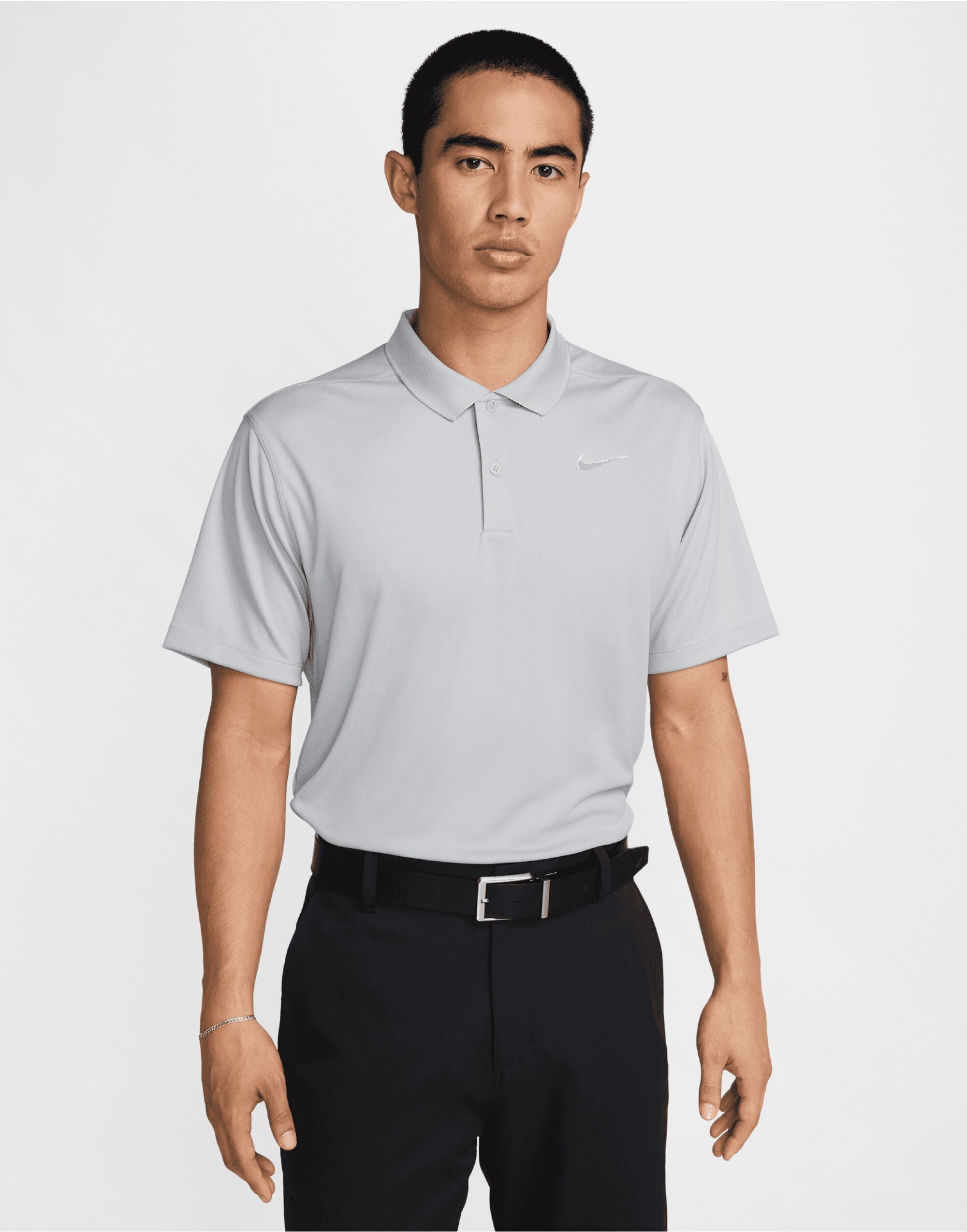 Nike Dri FIT Victory Solid Polo LC DH0822 - Wolf Grey White - Customisable Polos