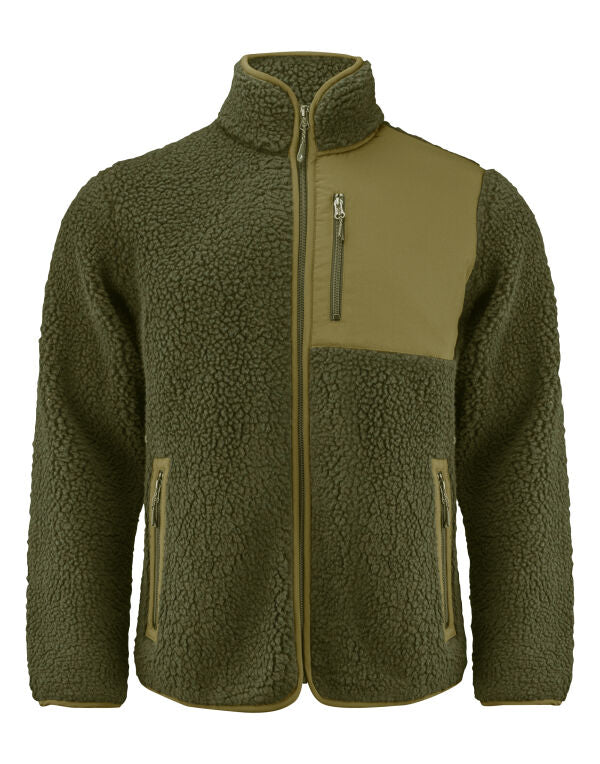 James Harvest Kingsley Sherpa Fleece har2111500 - Moss Green - Customisable Outerwear