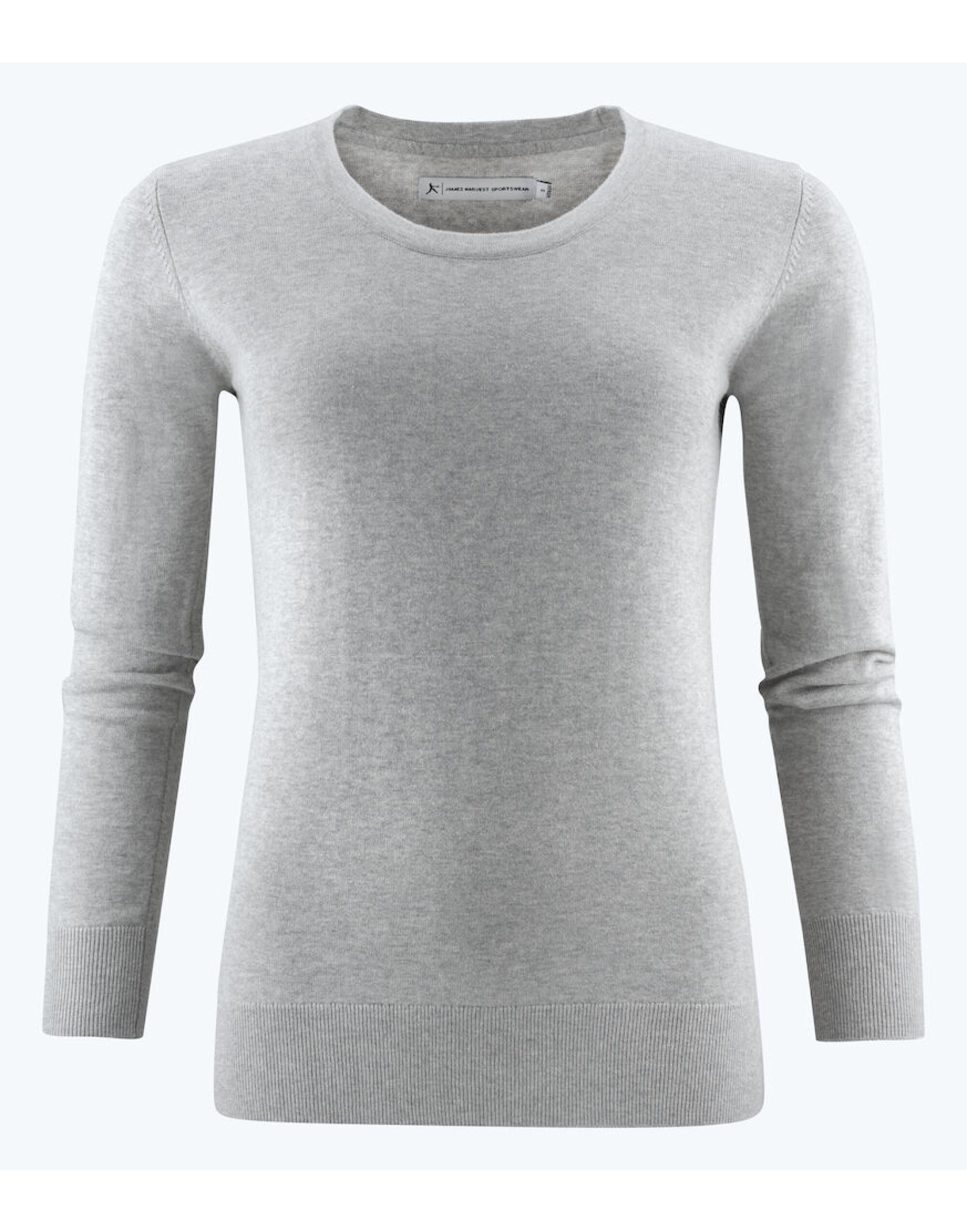 James Harvest Ashland U Neck Ladies Knit HAR2122509 - Grey Melange - Customisable Sweatshirts