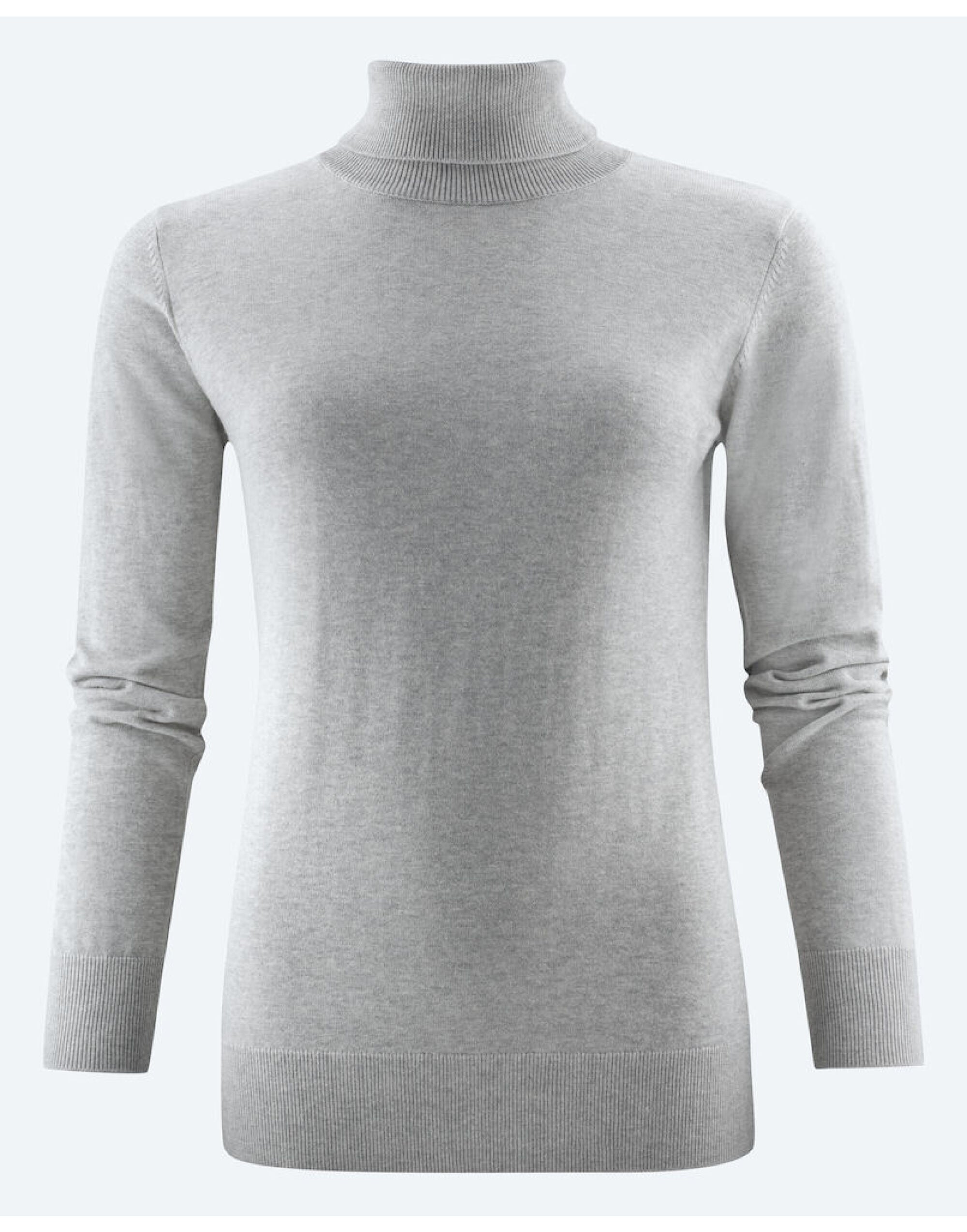 James Harvest Ashland Ladies Turtle Neck HAR2122510 - Grey Melange - Customisable Sweatshirts