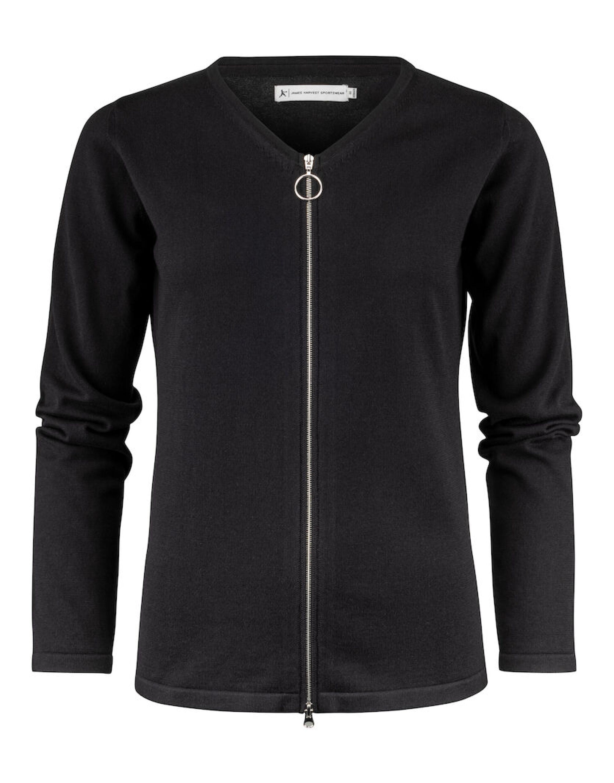 James Harvest Ladies Knitted Cardigan har2122511 - Black - Customisable Knitwear