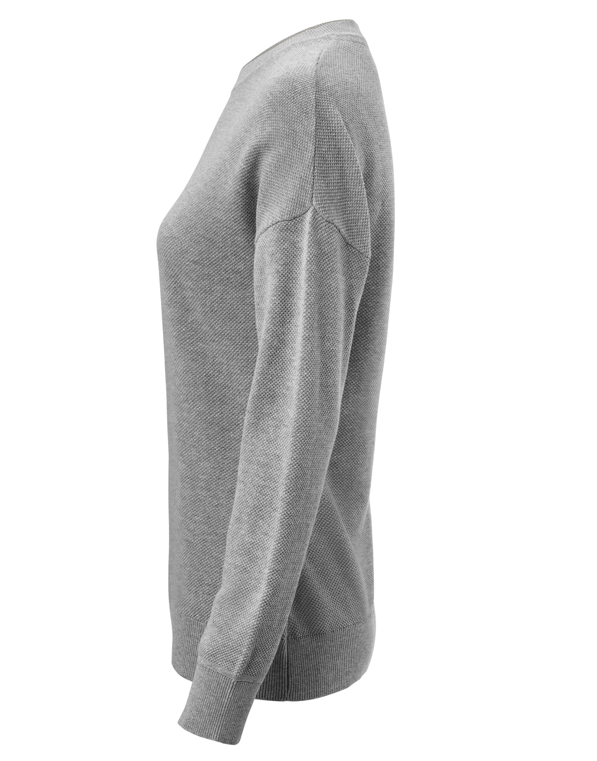 James Harvest Ladies Ashland Casual Knit HAR2122512 - Grey Melange - Customisable Fleece