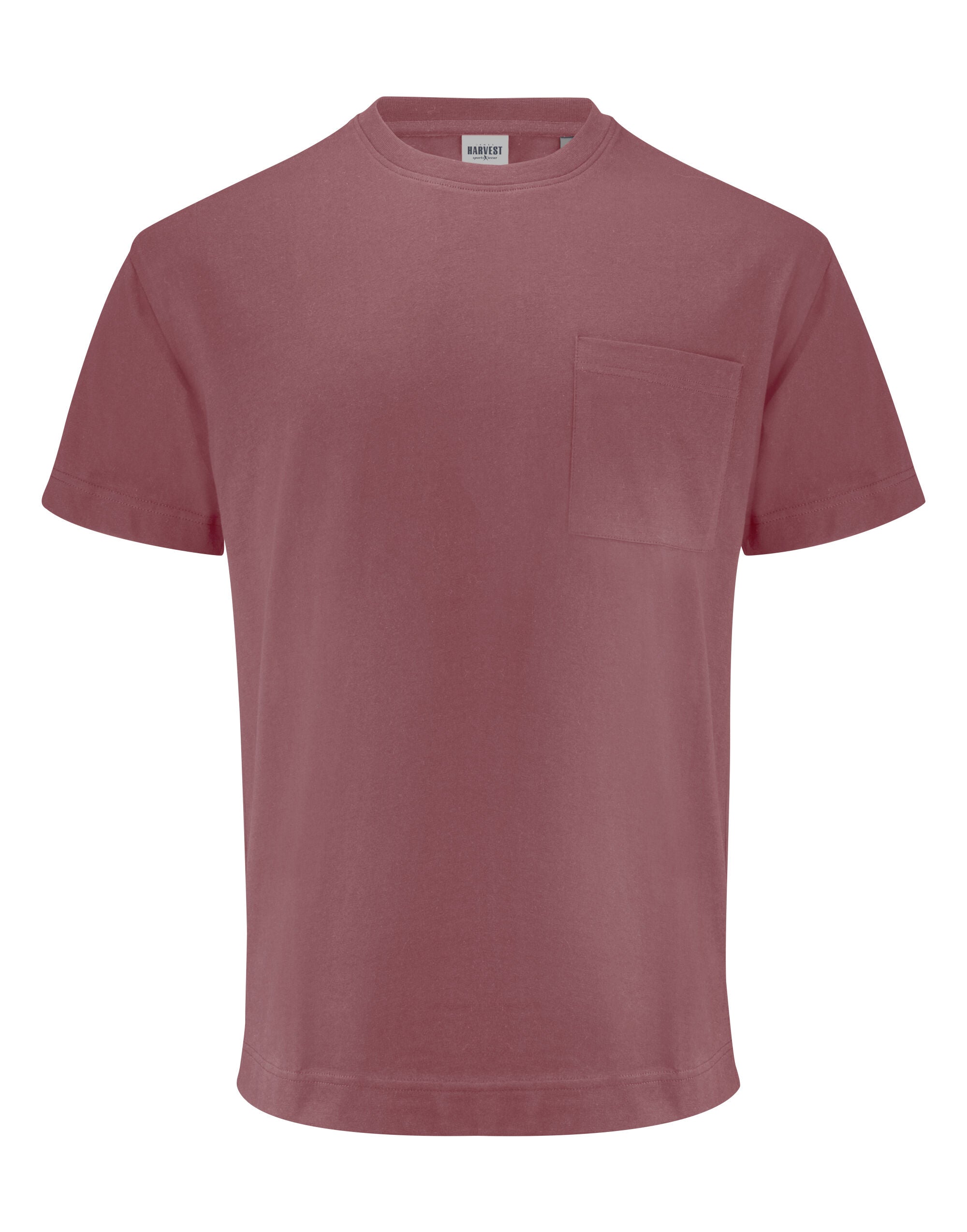 James Harvest Devons Relaxed Fit T Shirt HAR2134019 - Dusty Red - Customisable T-Shirts