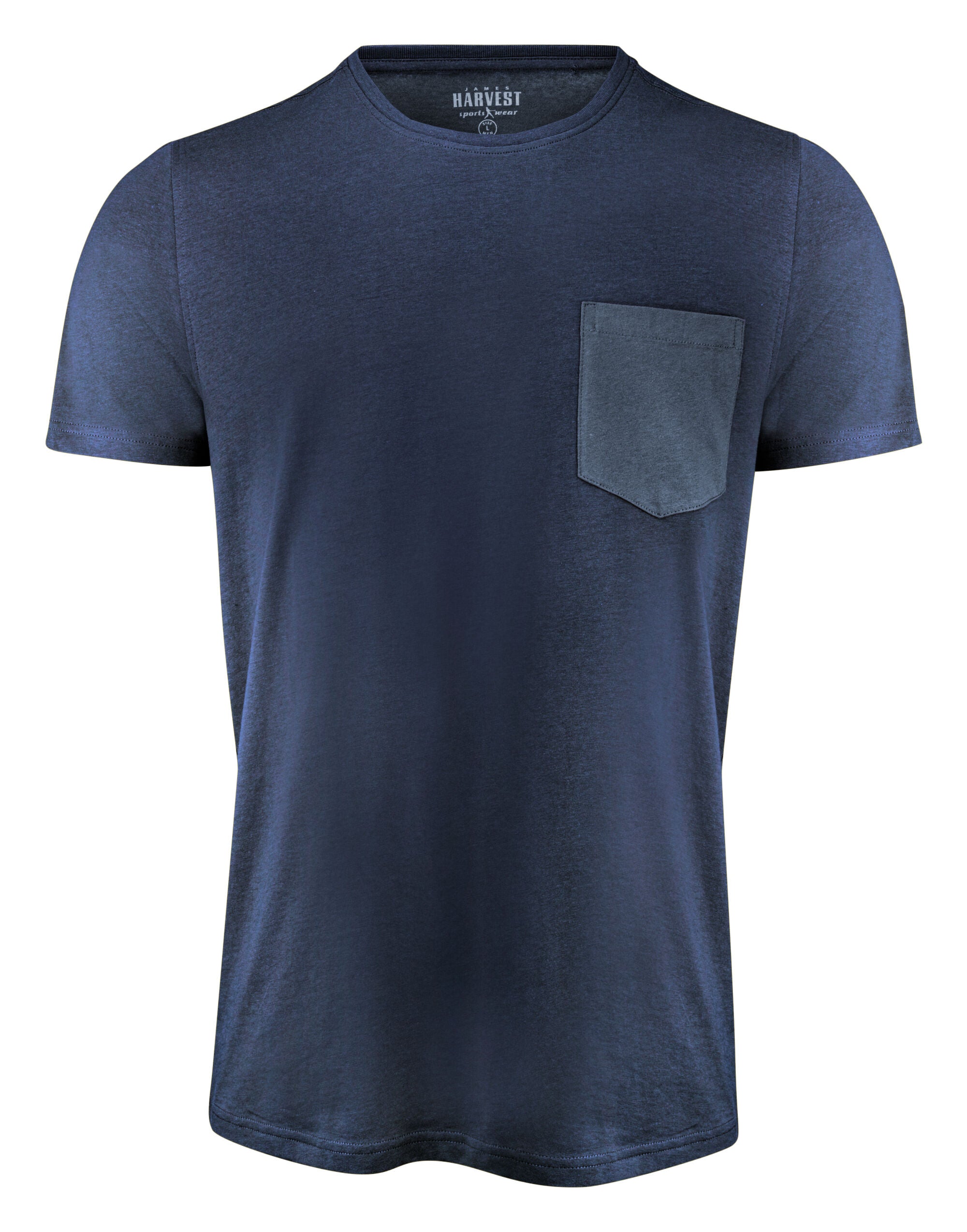 James Harvest Walcott T Shirt HAR2134020 - Navy - Customisable T-Shirt