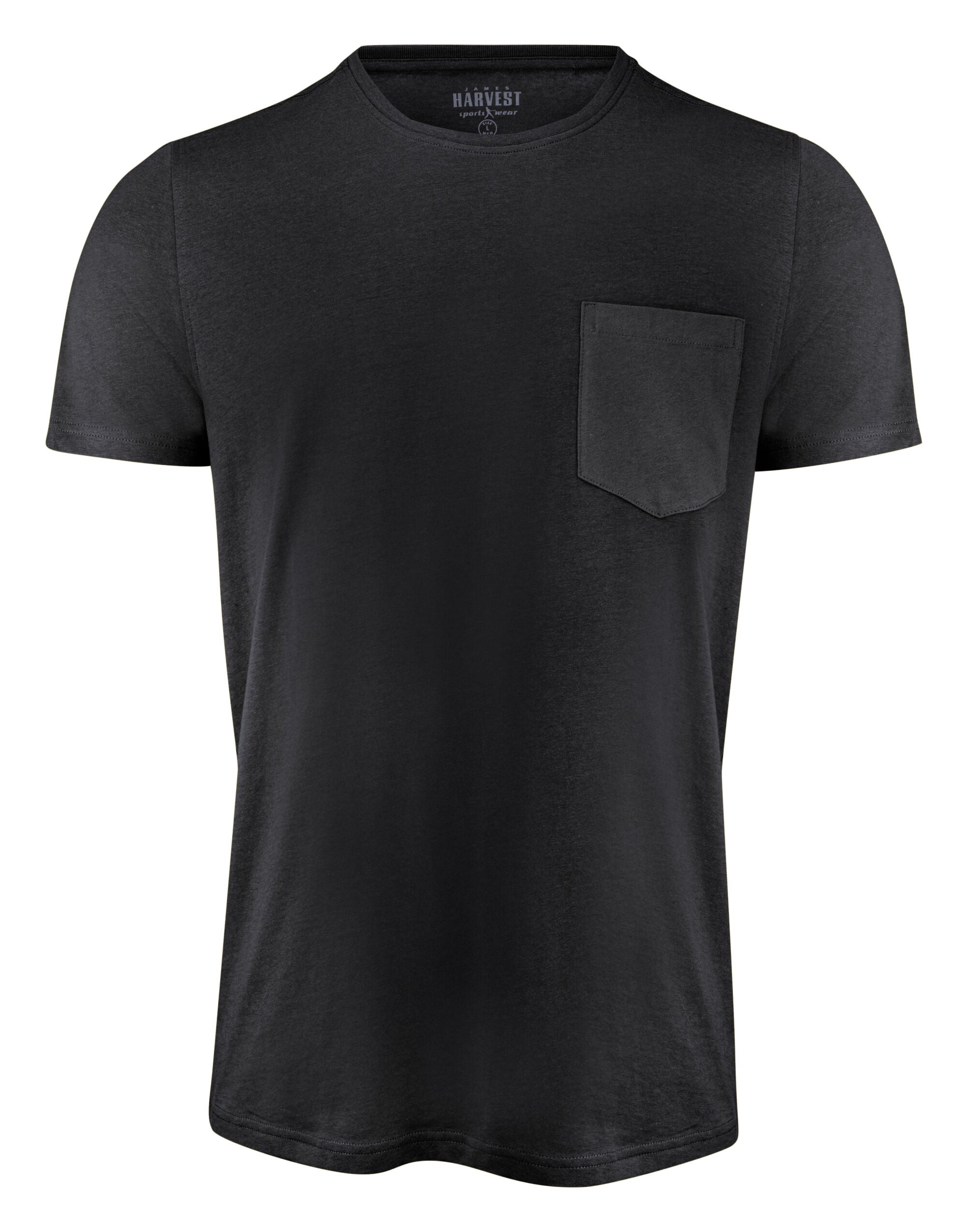 James Harvest Walcott T Shirt HAR2134020 - Black - Customisable T-Shirt