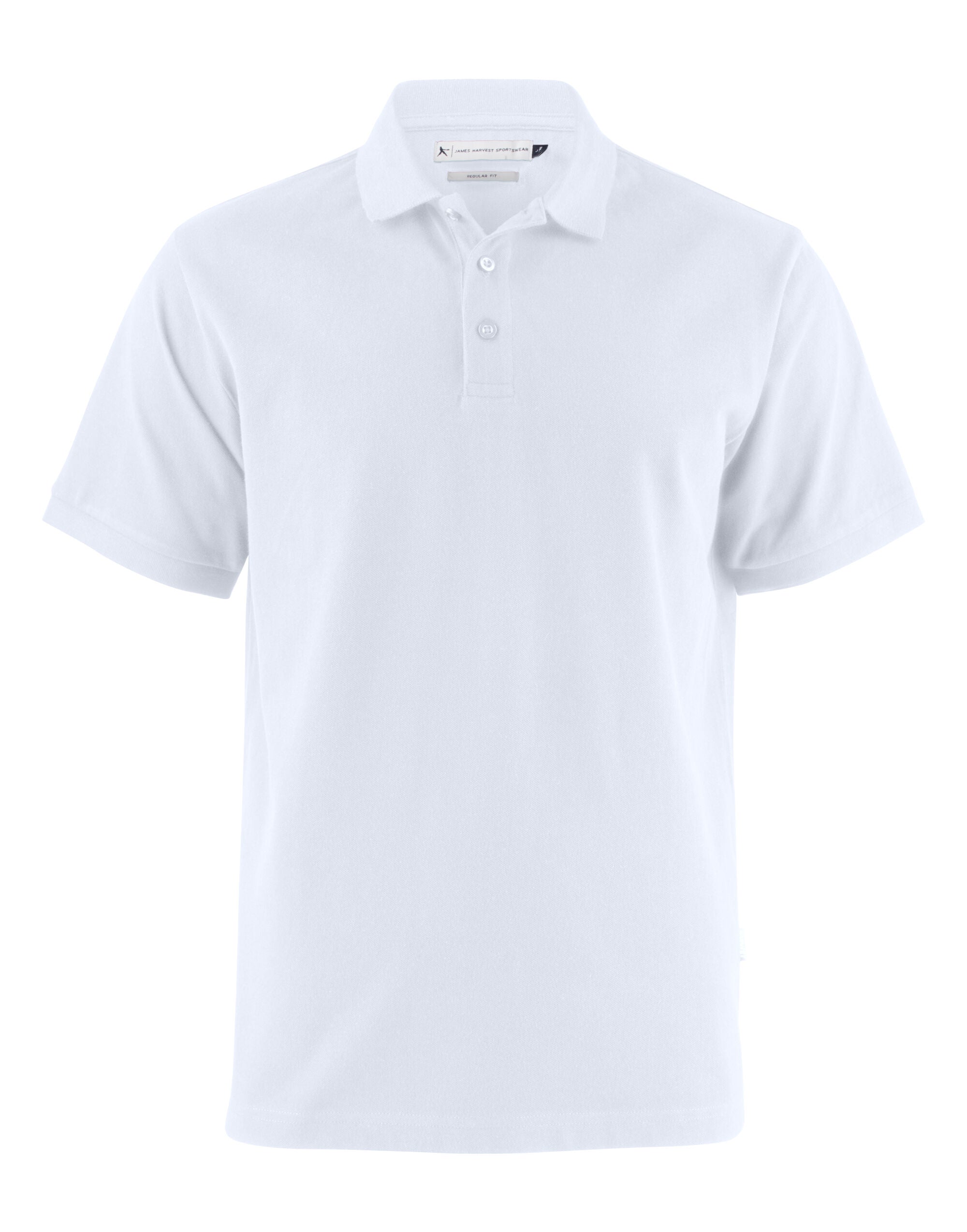James Harvest Neptune Regular Polo HAR2135031 - White - Customisable Polos