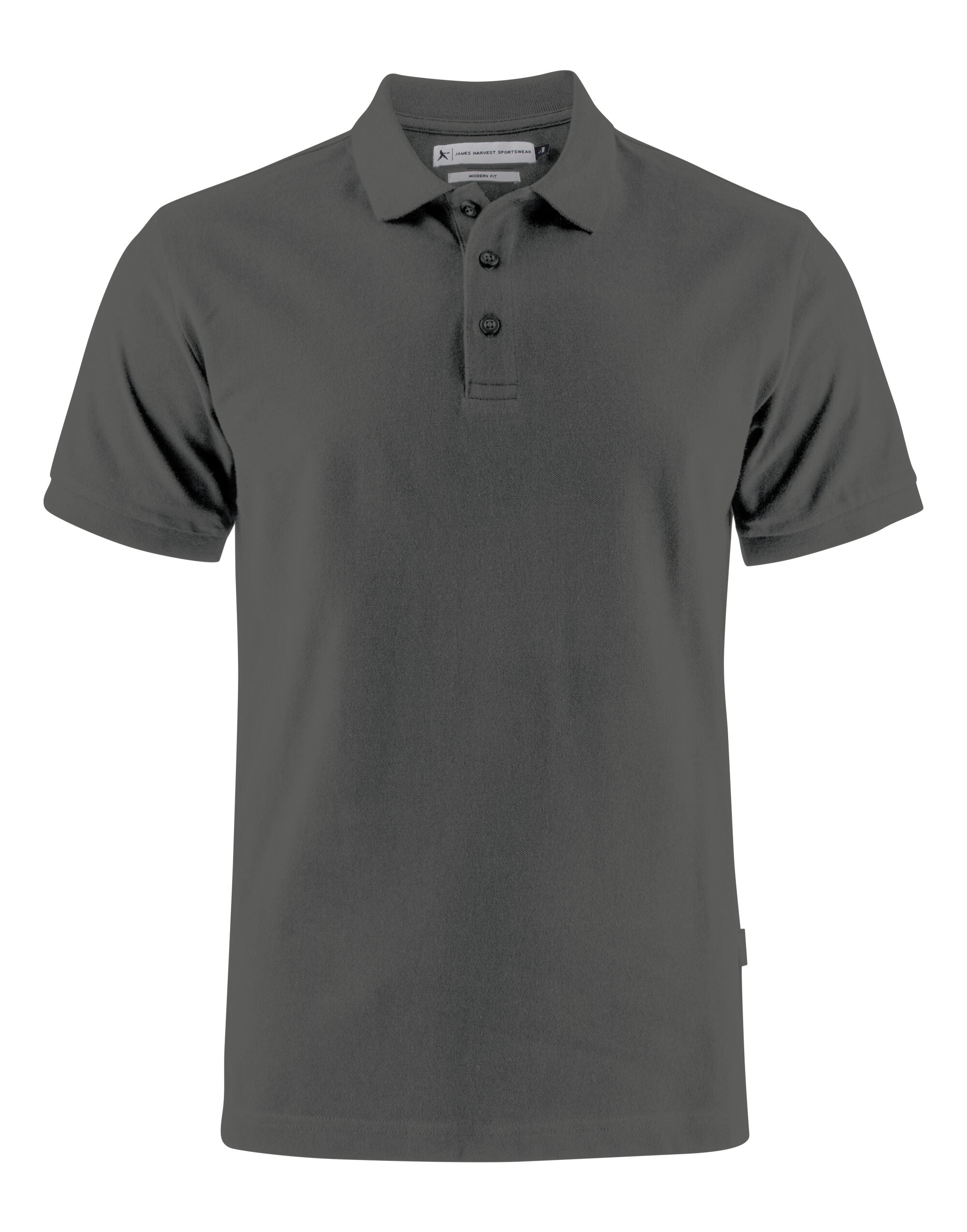 James Harvest Neptune Regular Polo HAR2135031 - Anthracite - Customisable Polos