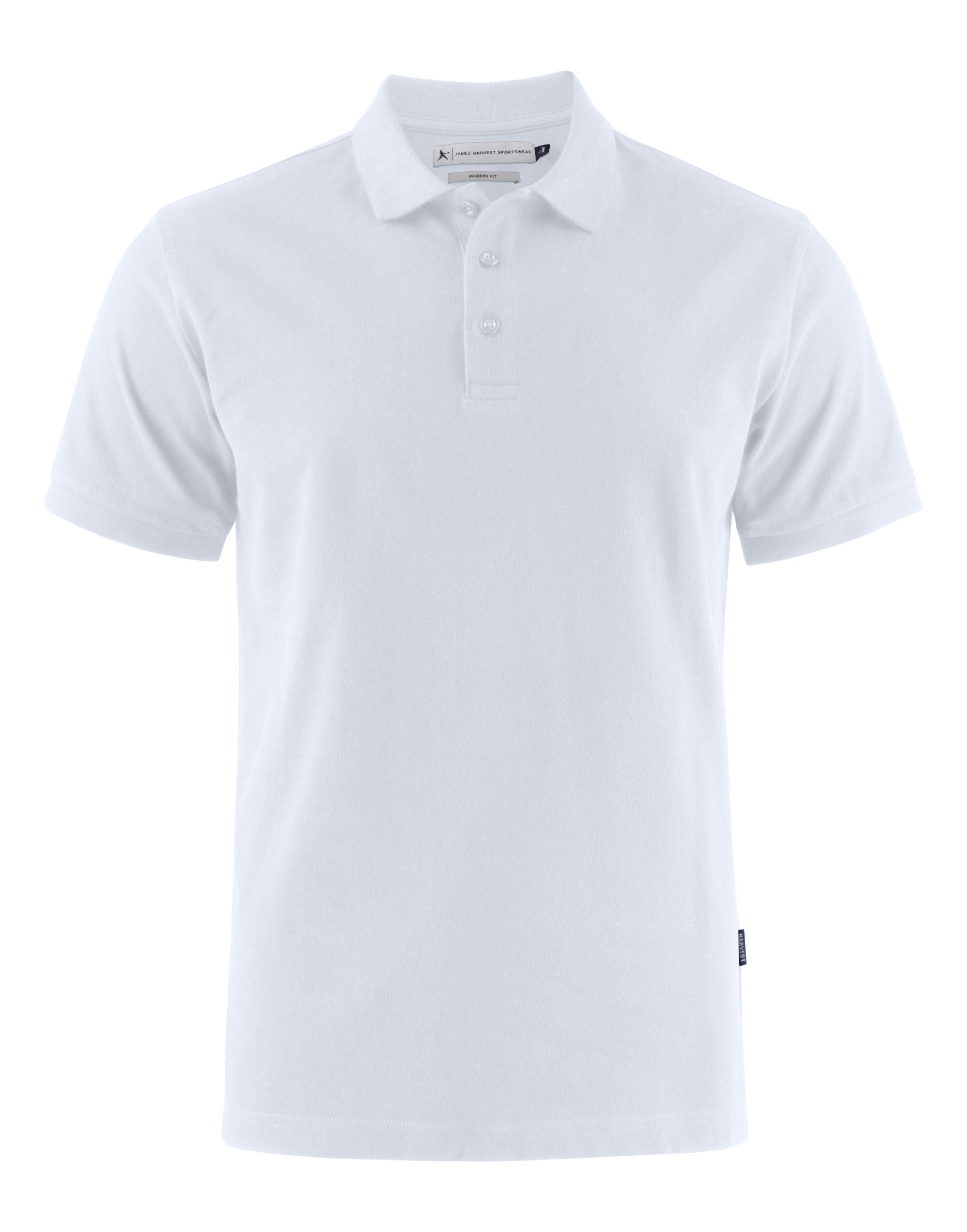 James Harvest Neptune Modern Polo HAR2135032 - White - Customisable Polos