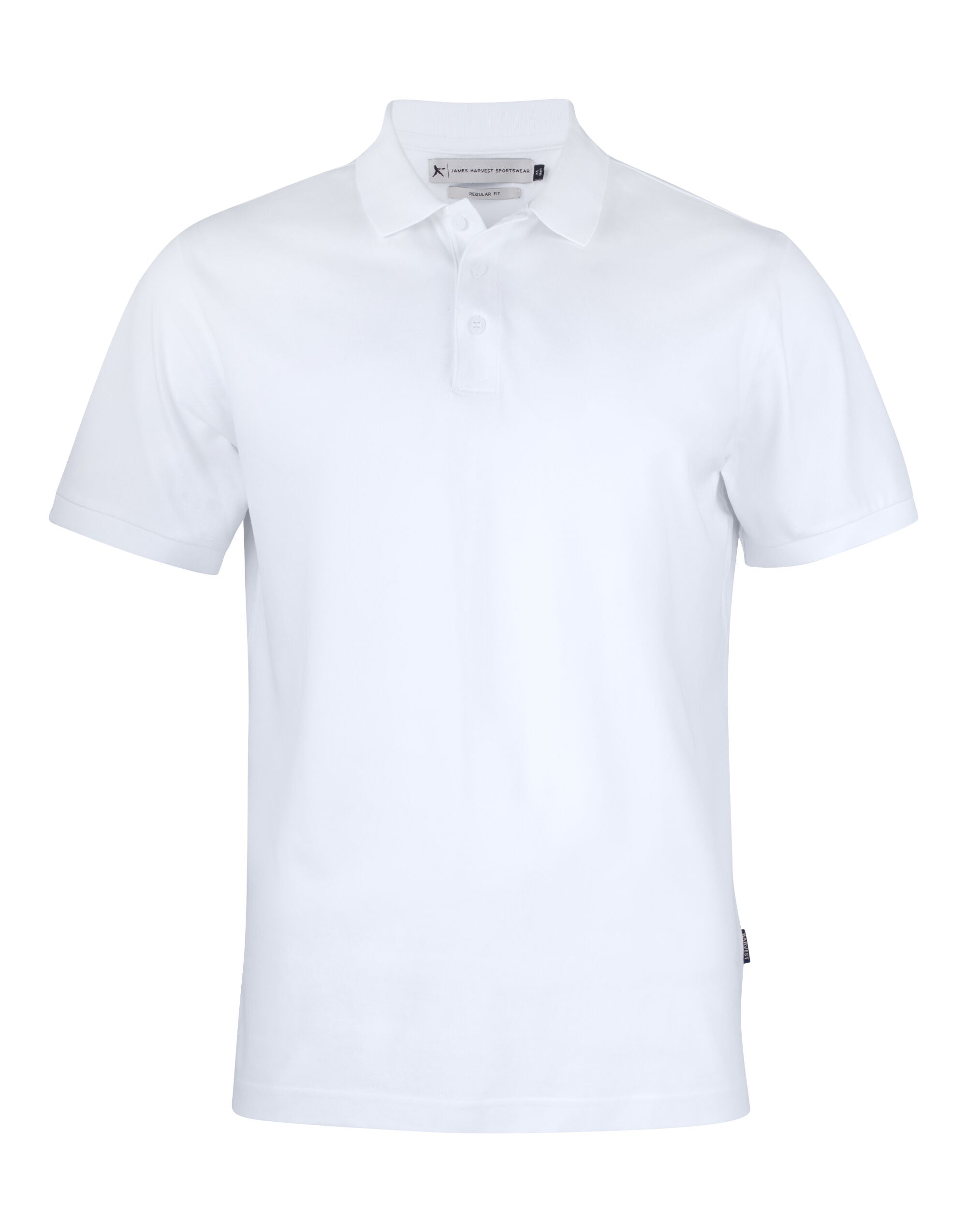 James Harvest Sunset Regular Polo HAR2135033 - White - Customisable Polos