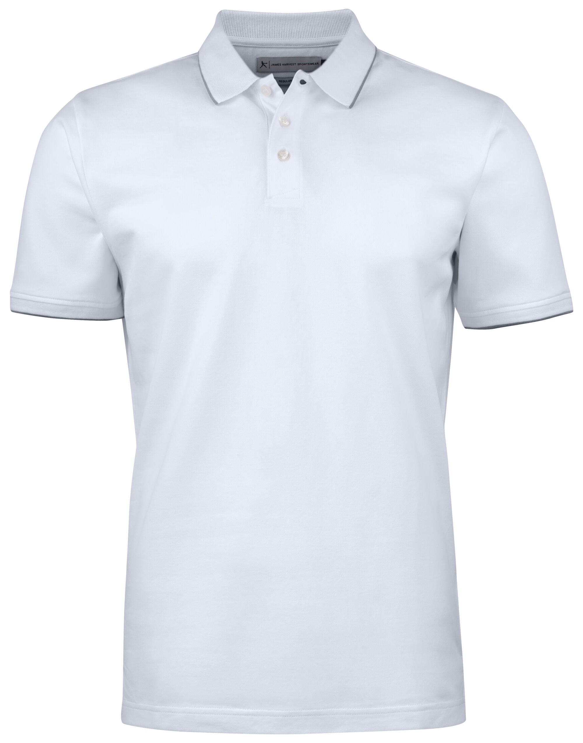 James Harvest Greenville Regular Polo HAR2135035 - White - Customisable Polos