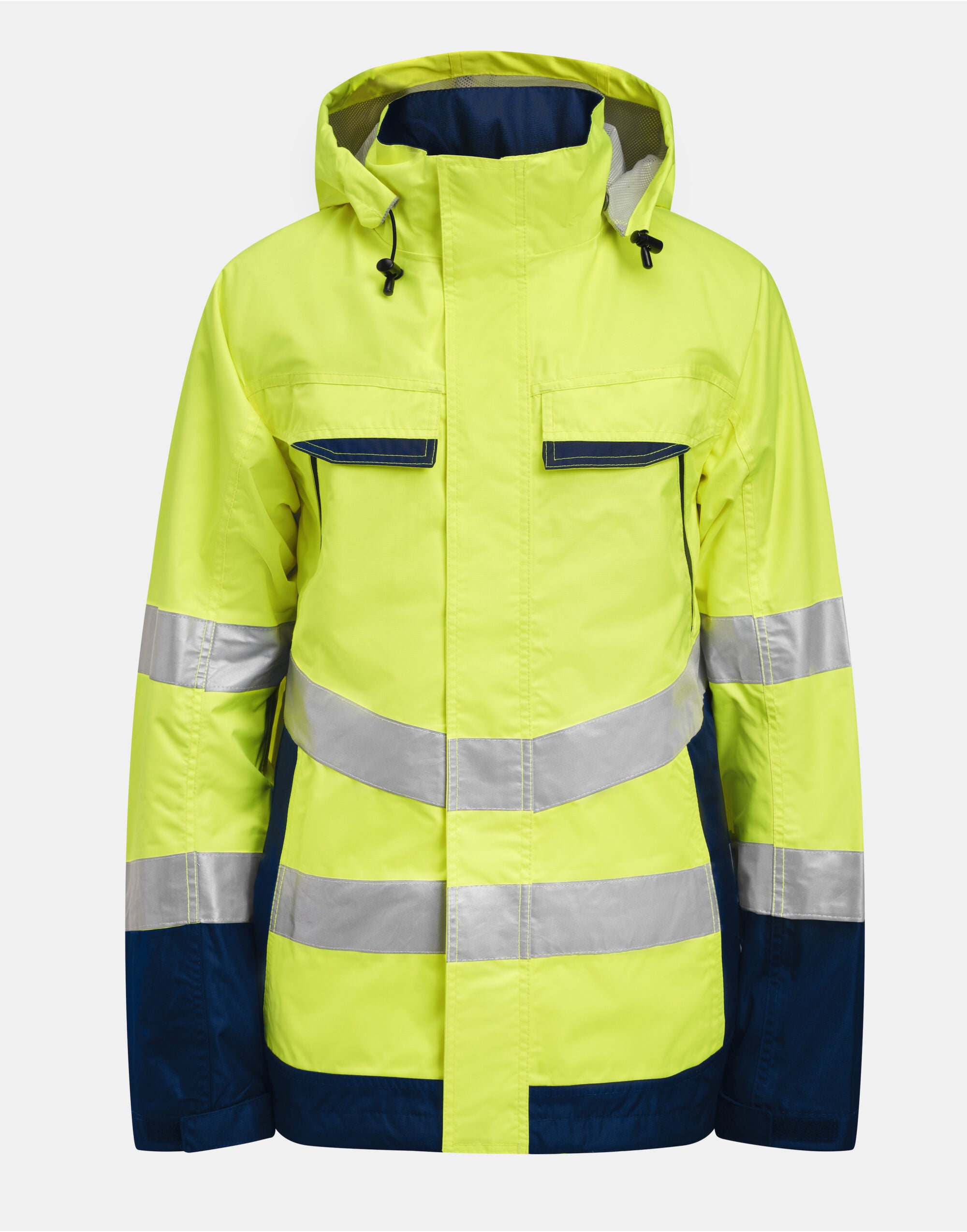 Jobman Shell Jacket Hi-Vis JM1283 - Yellow Navy - Customisable Hi-Vis Jackets