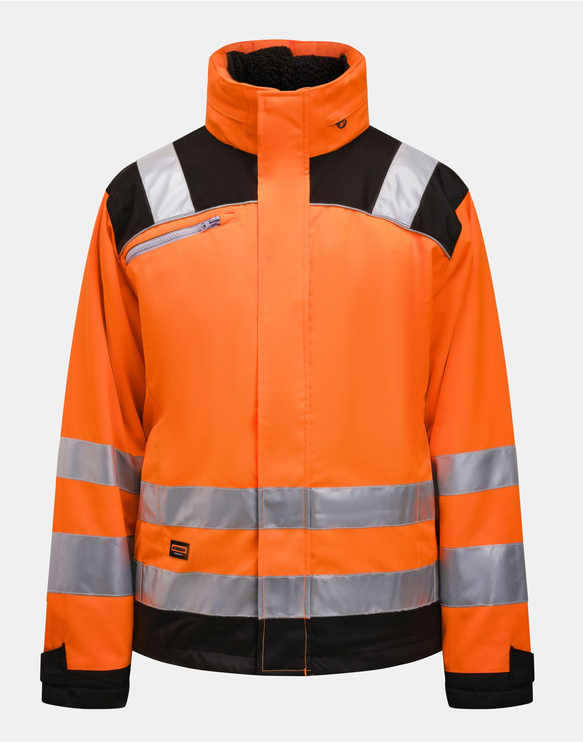 Jobman Winter Jacket Star Hi-Vis JM1347 - Orange Black - Customisable Hi-Vis Jackets