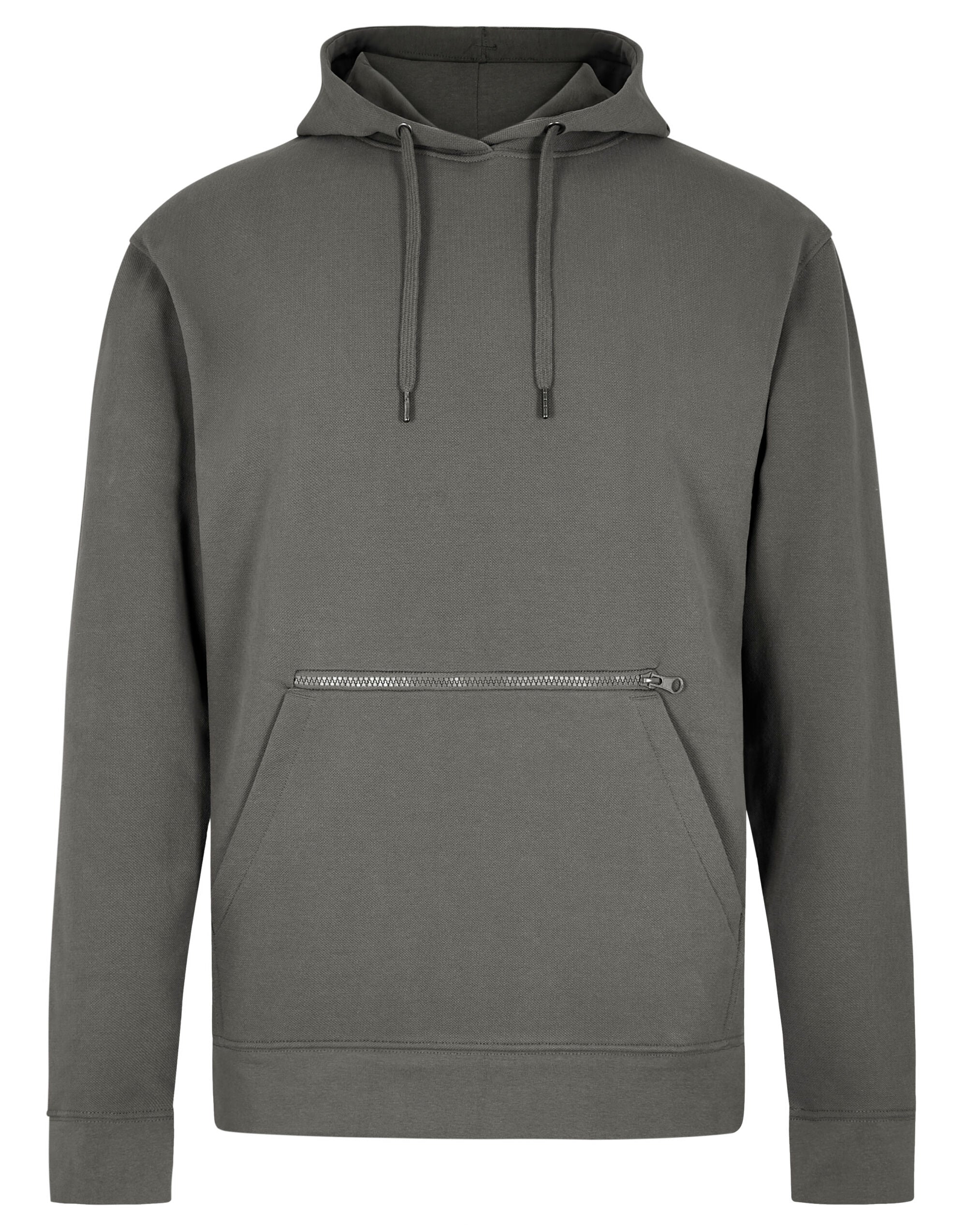Kustom Kit Regular Fit Pique Hoodie KK338 - Dark Grey - Customisable Hoodies