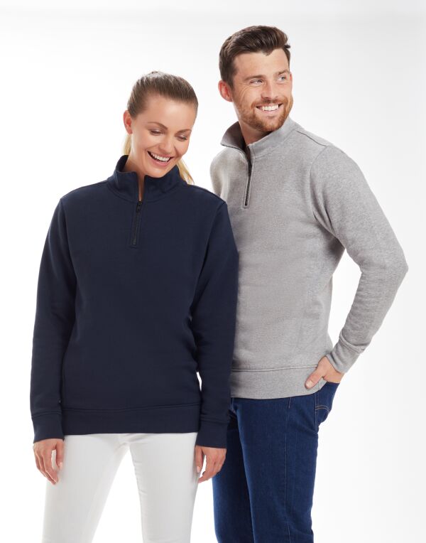 Mantis Unisex Organic 14 Zip Sweat M197 - - Customisable Sweatshirts