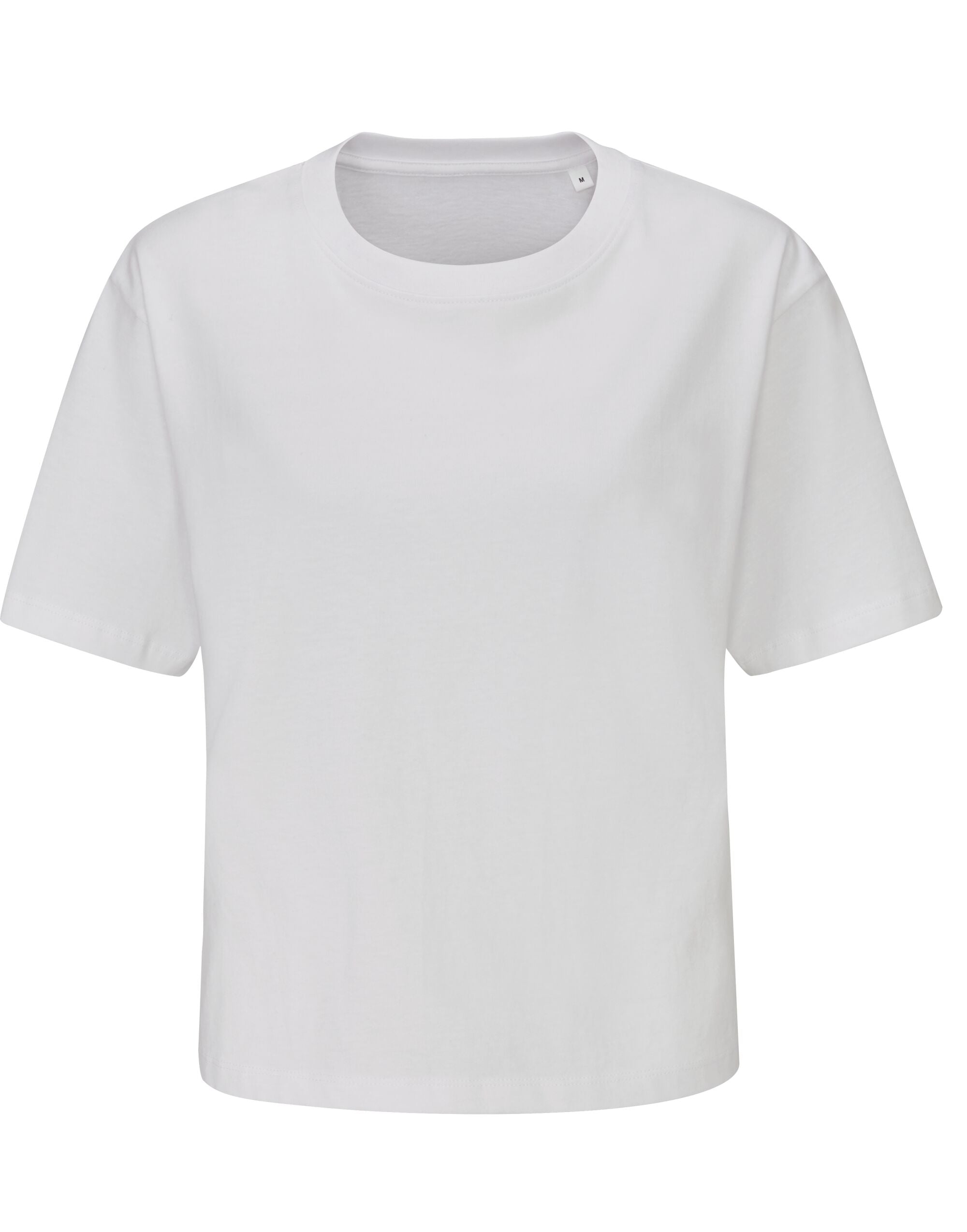 Mantis Womens Organic Cropped T M198 - White - Customisable T-Shirts
