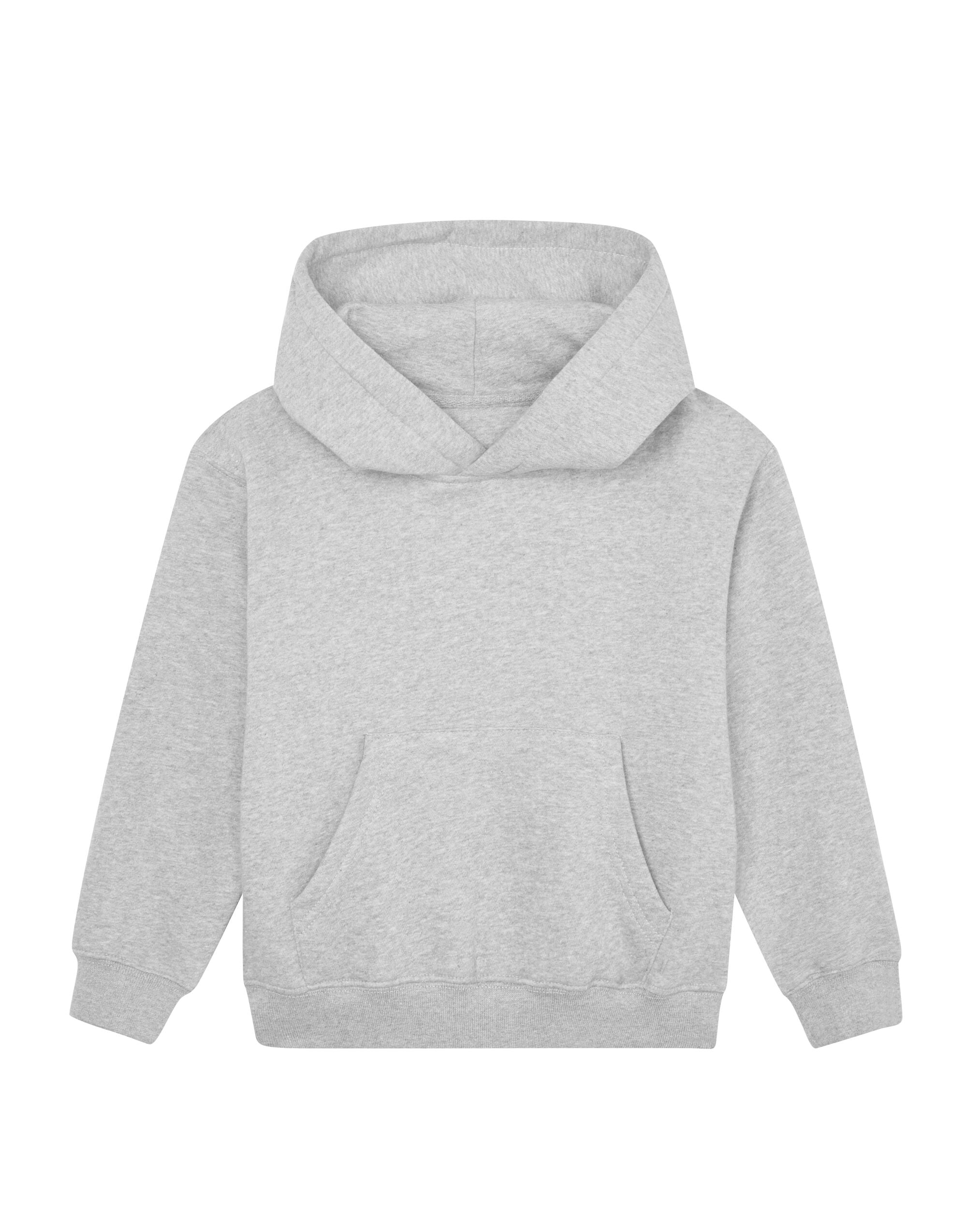 Mantis Kids Essential Organic Hoodie MK04 - Heather Grey Melange - Customisable Hoodies