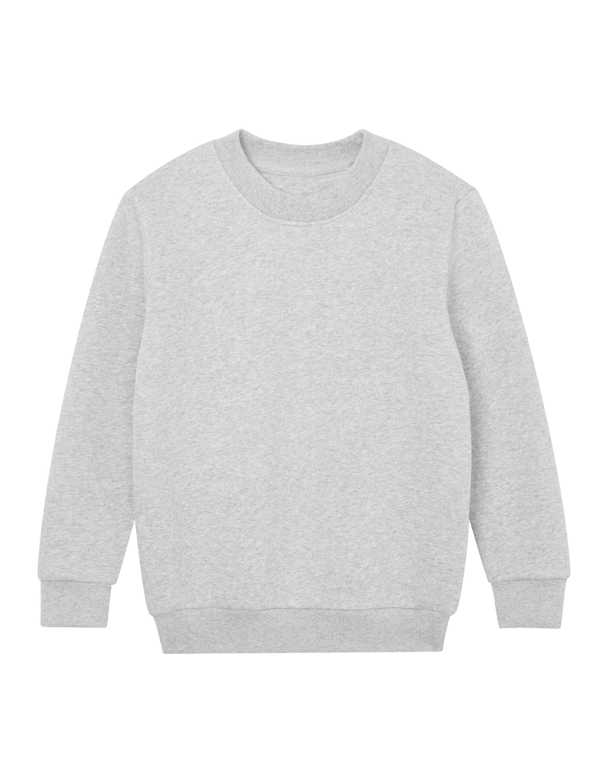 Mantis Kids Essential Organic Sweatshirt MK05 - Heather Grey Melange - Customisable Sweatshirts