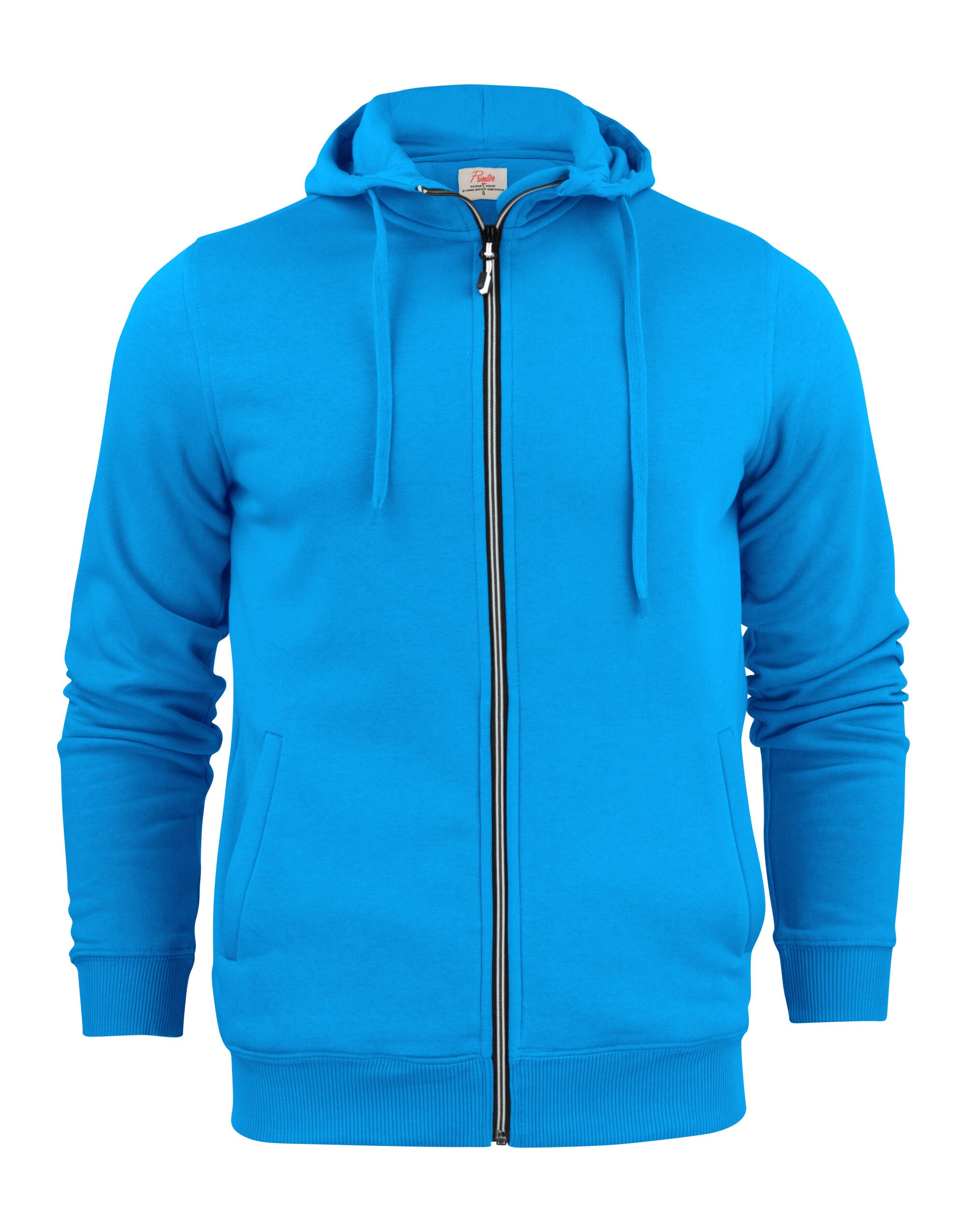 Printer Mens Overhead Full Zip Hoodie PE2262051 - Ocean Blue - Customisable Hoodies