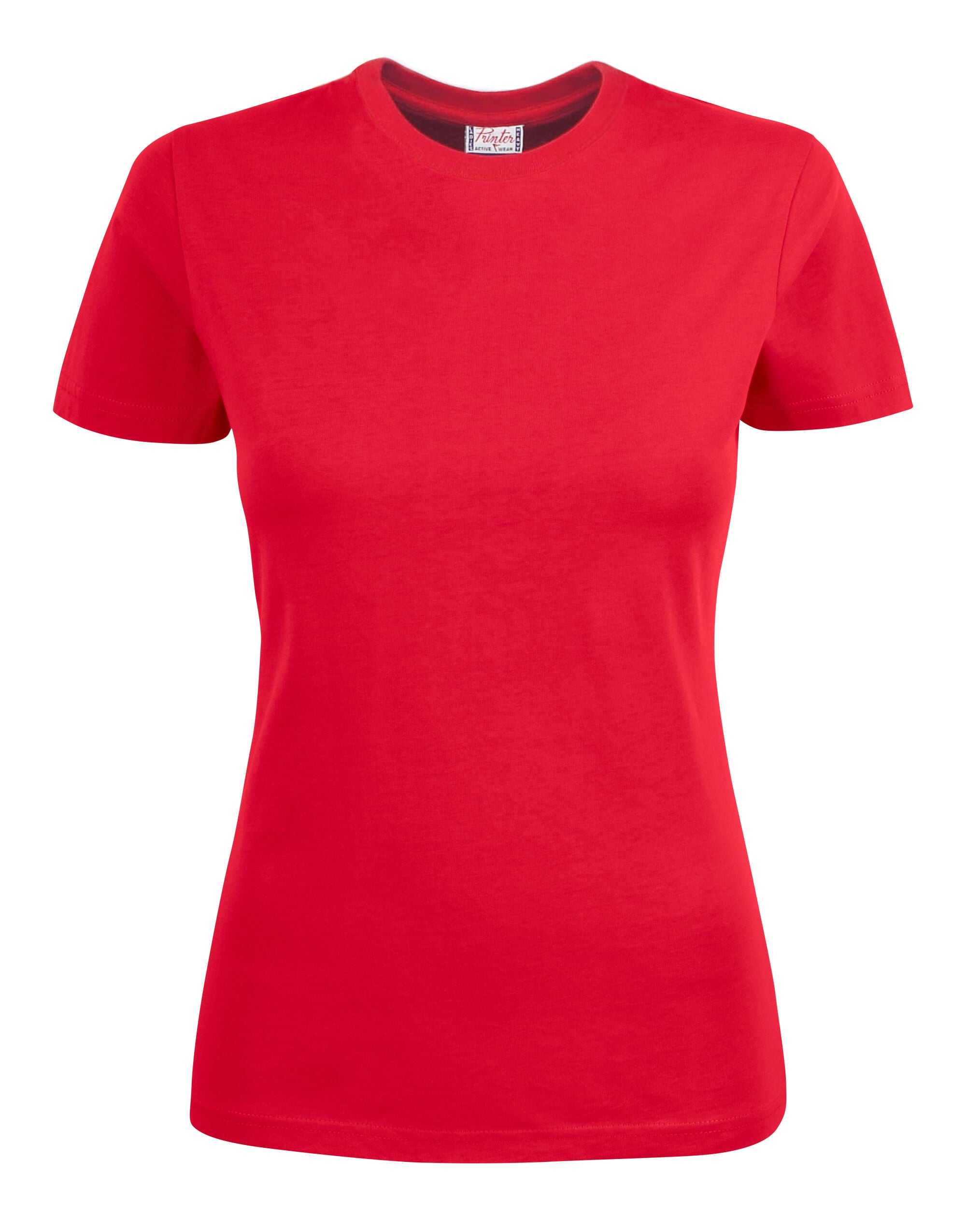 Printer Ladies Heavy T Shirt PE2264014 - Red - Customisable T-Shirts