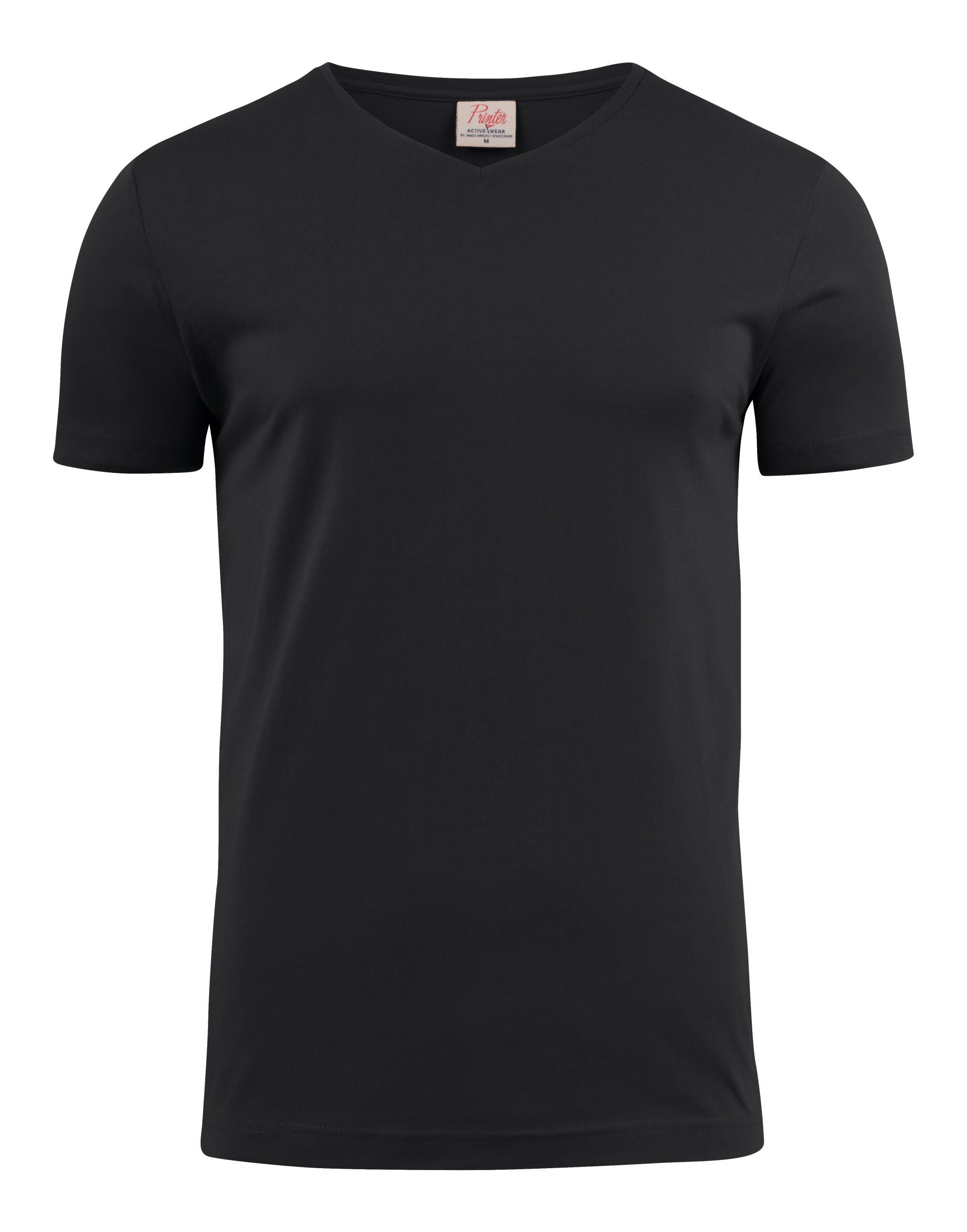 Printer Mens Heavy V T Shirt PE2264024 - Black - Customisable T-Shirts